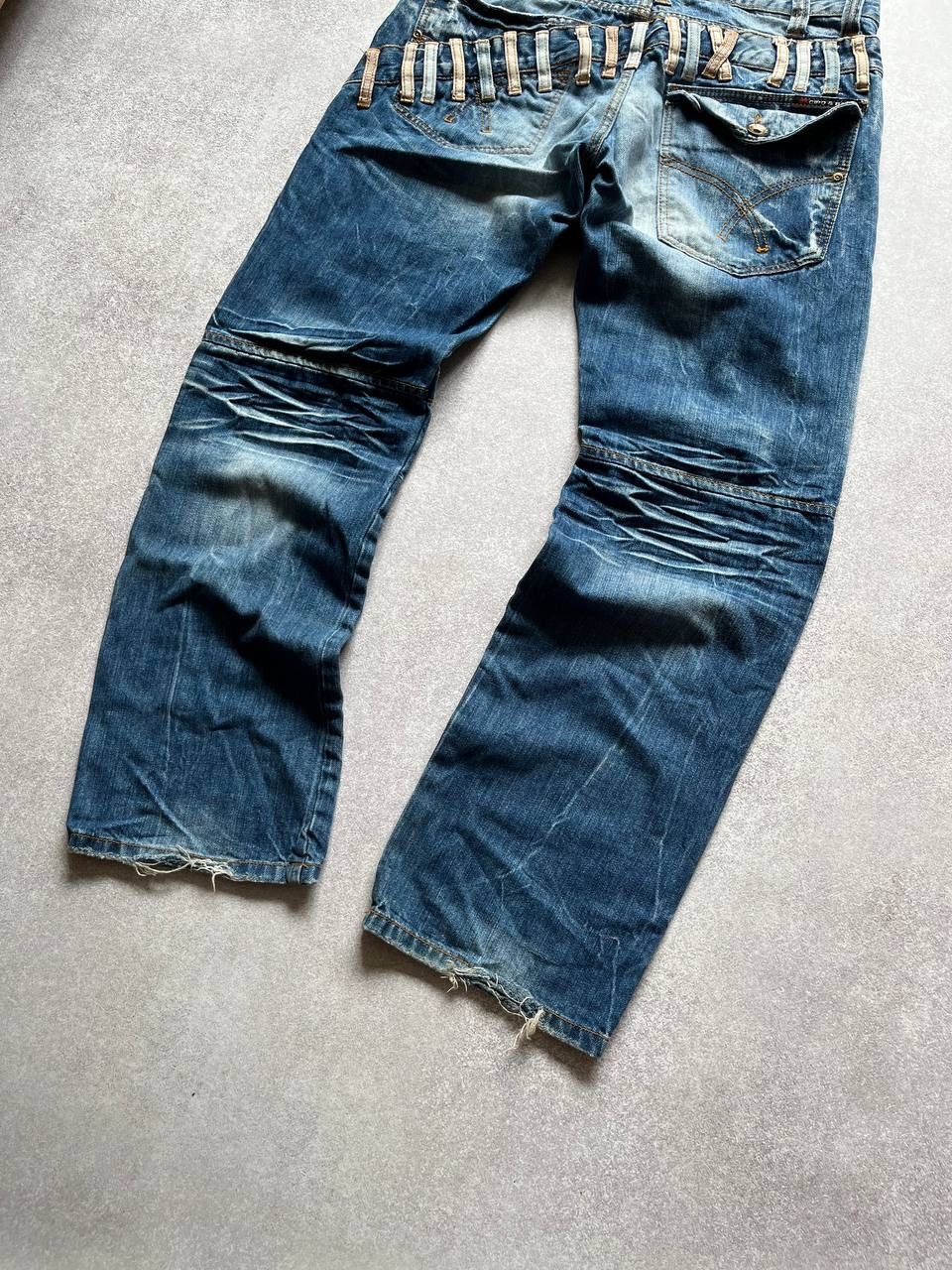 Japanese Brand × Vintage Vintage Avantgarde Belt Baggy Denim Y2K 33x32 Size US 32 / EU 48 - 4 Thumbnail