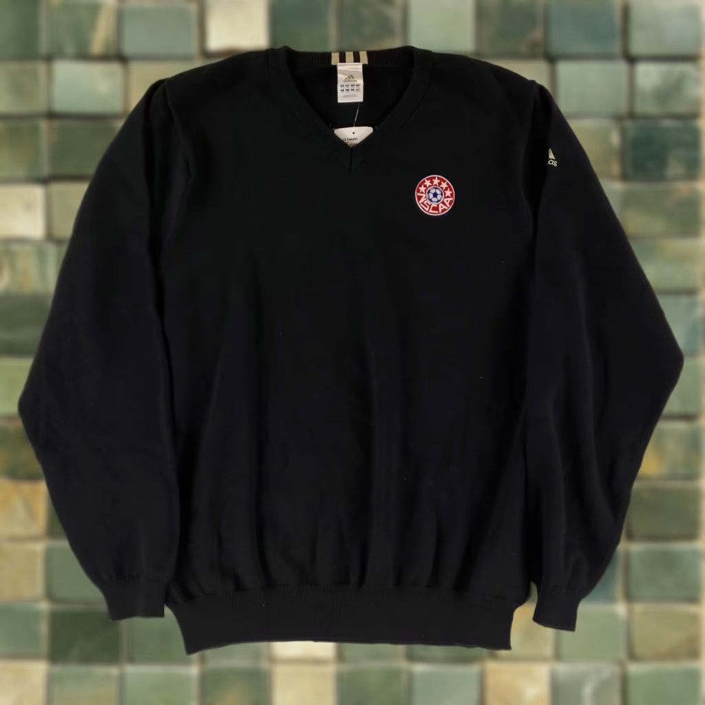 Adidas Adidas Sweater V Neck Cotton Lightweight NSCAA Black Mens XXL Pullover NWT Size US XXL / EU 58 / 5 - 1 Thumbnail