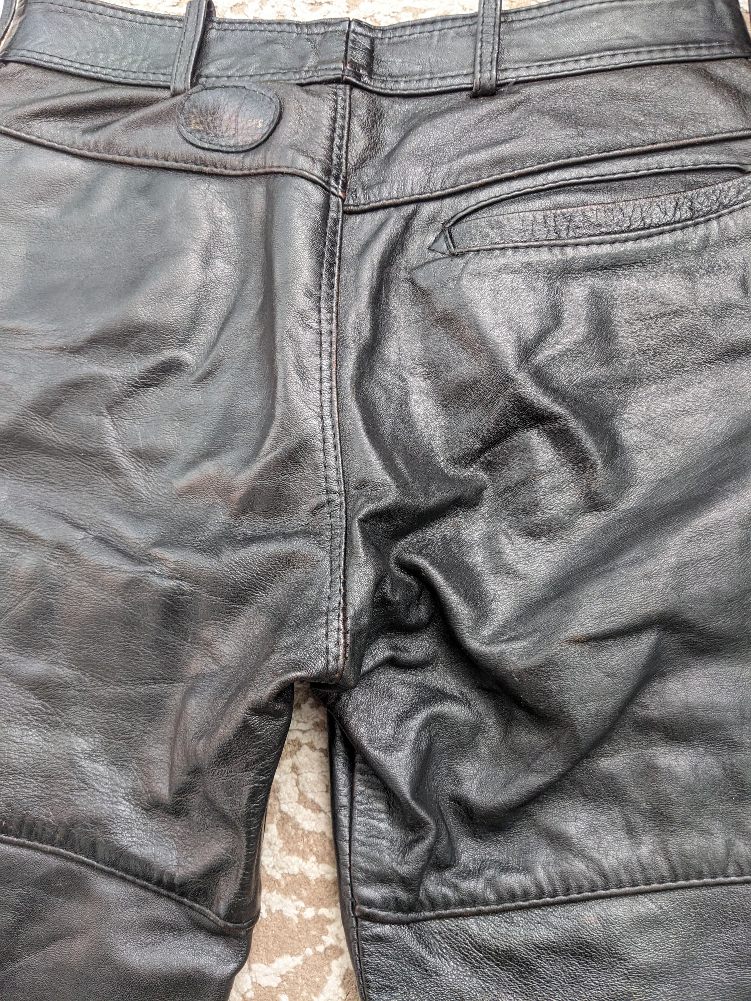 Lewis Leathers Vintage 80s Lewis Leathers Black Leather Motorcycle Pants Size US 32 / EU 48 - 16 Thumbnail