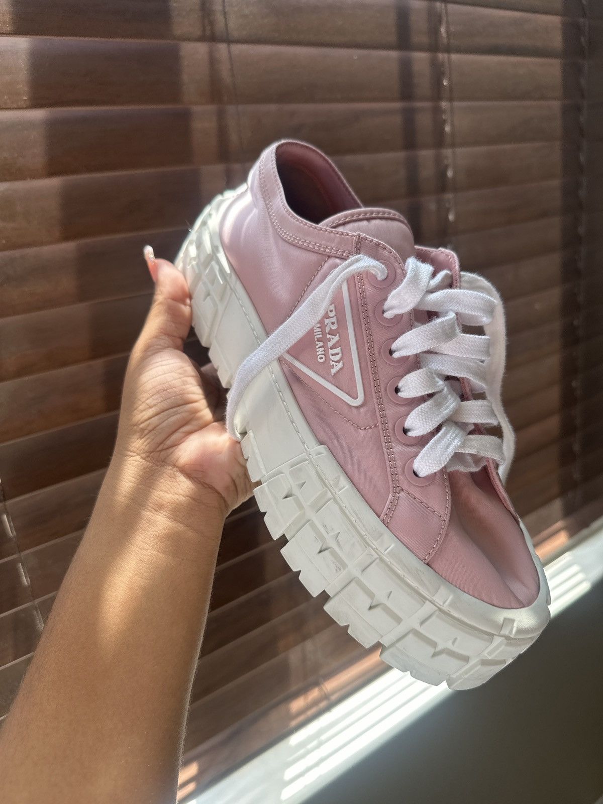 Prada Pink Prada Sneakers Size US 8 / IT 38 - 6 Thumbnail