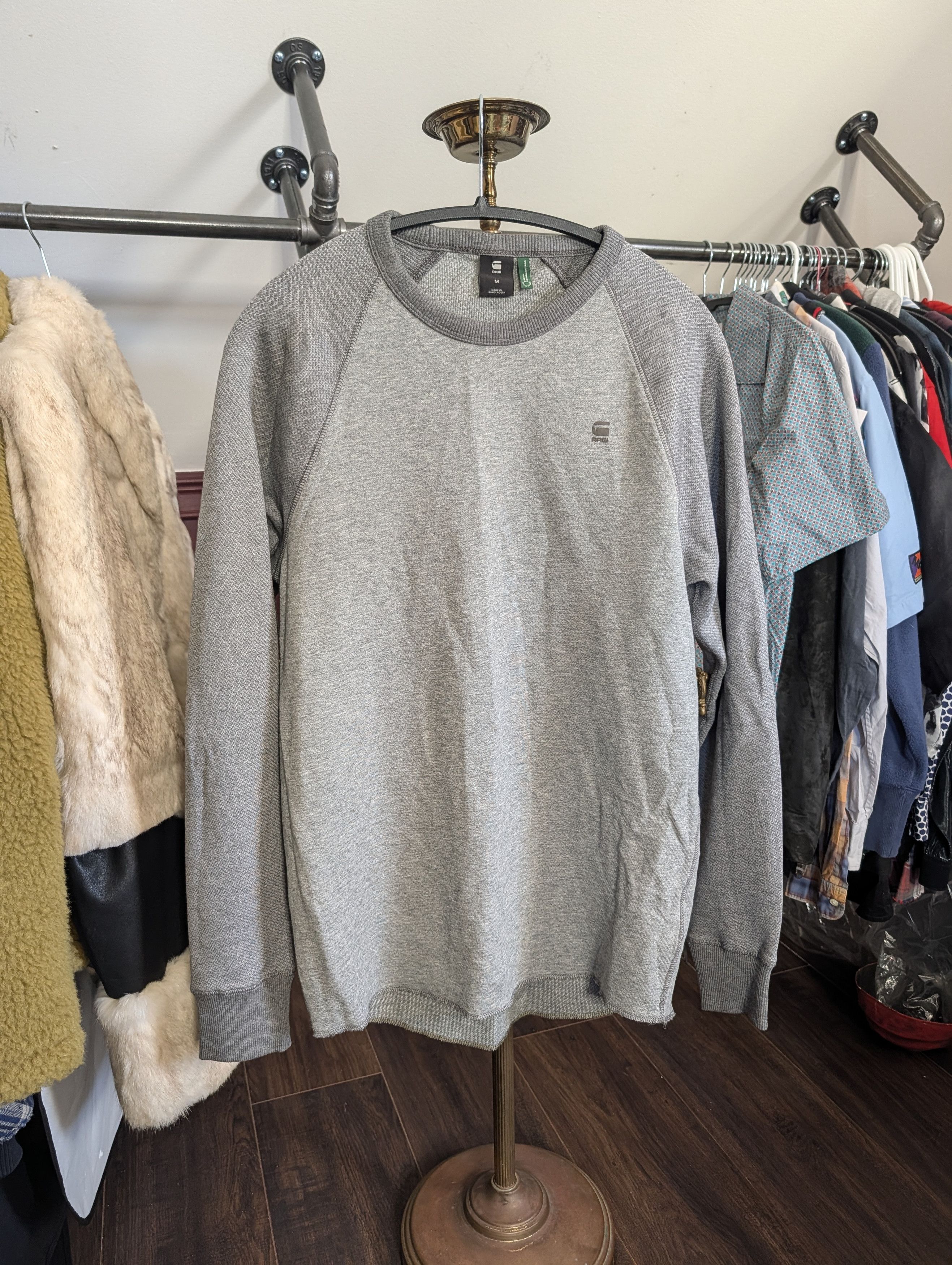 G-Star Gray 3D logo raglan sleeve terry sweatshirt M Size US M / EU 48-50 / 2 - 1 Thumbnail