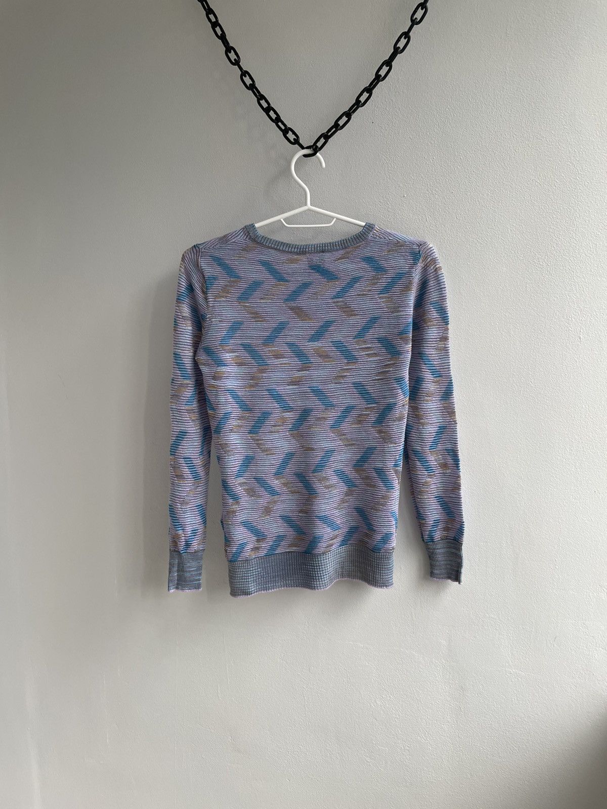 Missoni MISSONI Textured Thin Knit Pullover Sweater Top Long Sleeve Size L / US 10 / IT 46 - 9 Thumbnail