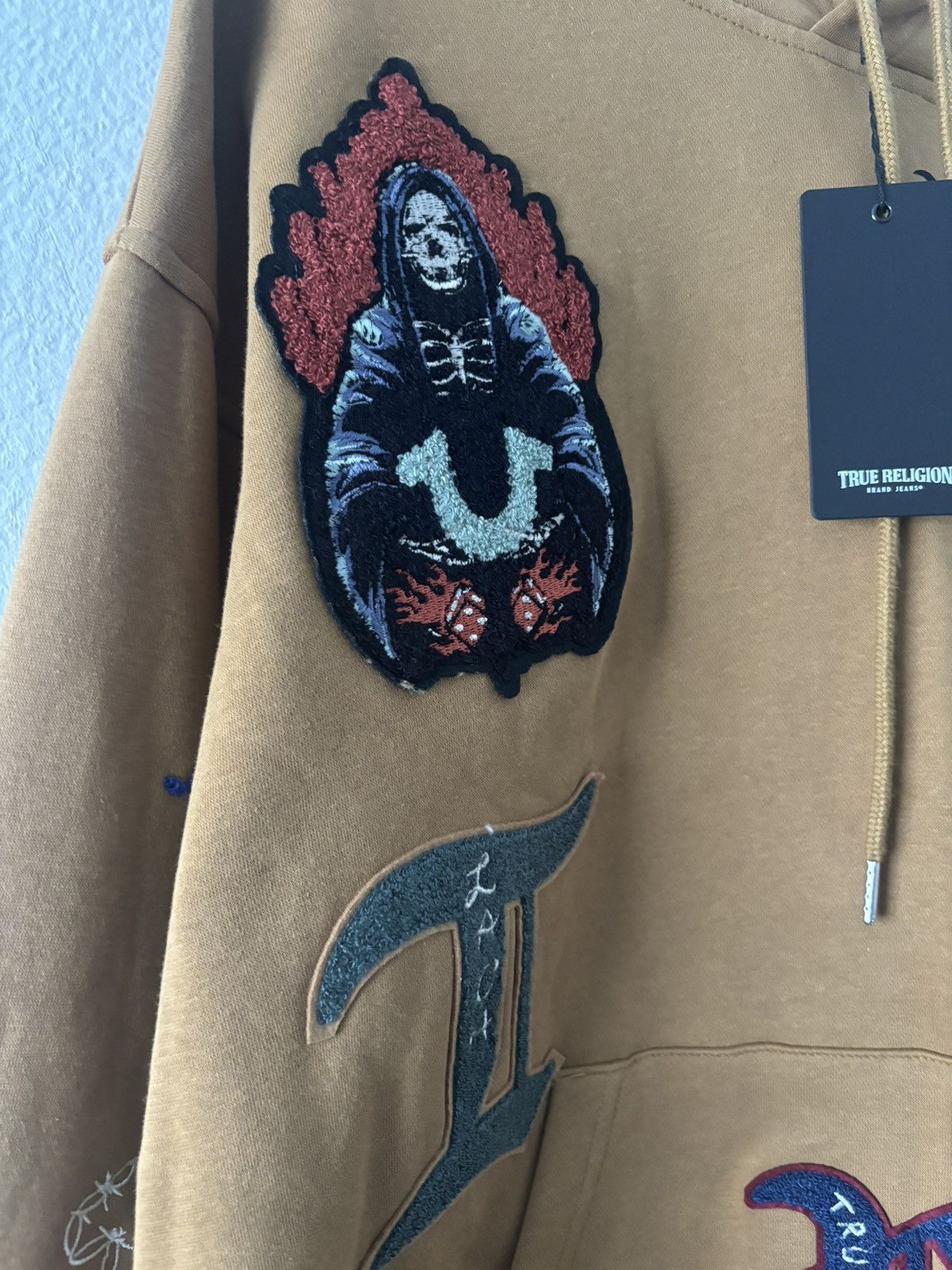 True Religion Patch Hoodie Embro In Caramel Size US M / EU 48-50 / 2 - 3 Thumbnail