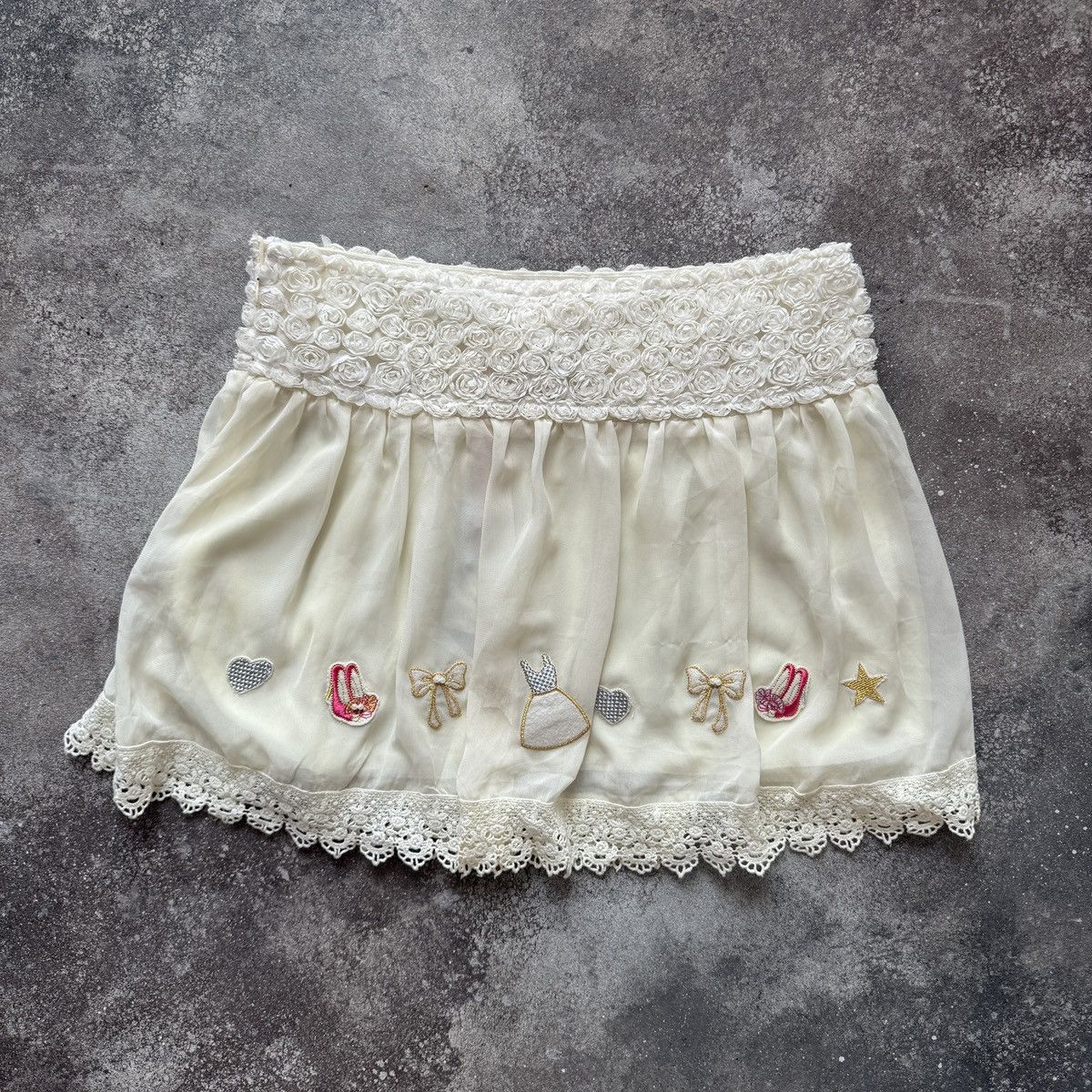 Hysteric Glamour Y2K Fairycore Kawaii Coquette Lace Details Mini Skirt Size 30" / US 8 / IT 44 - 5 Thumbnail
