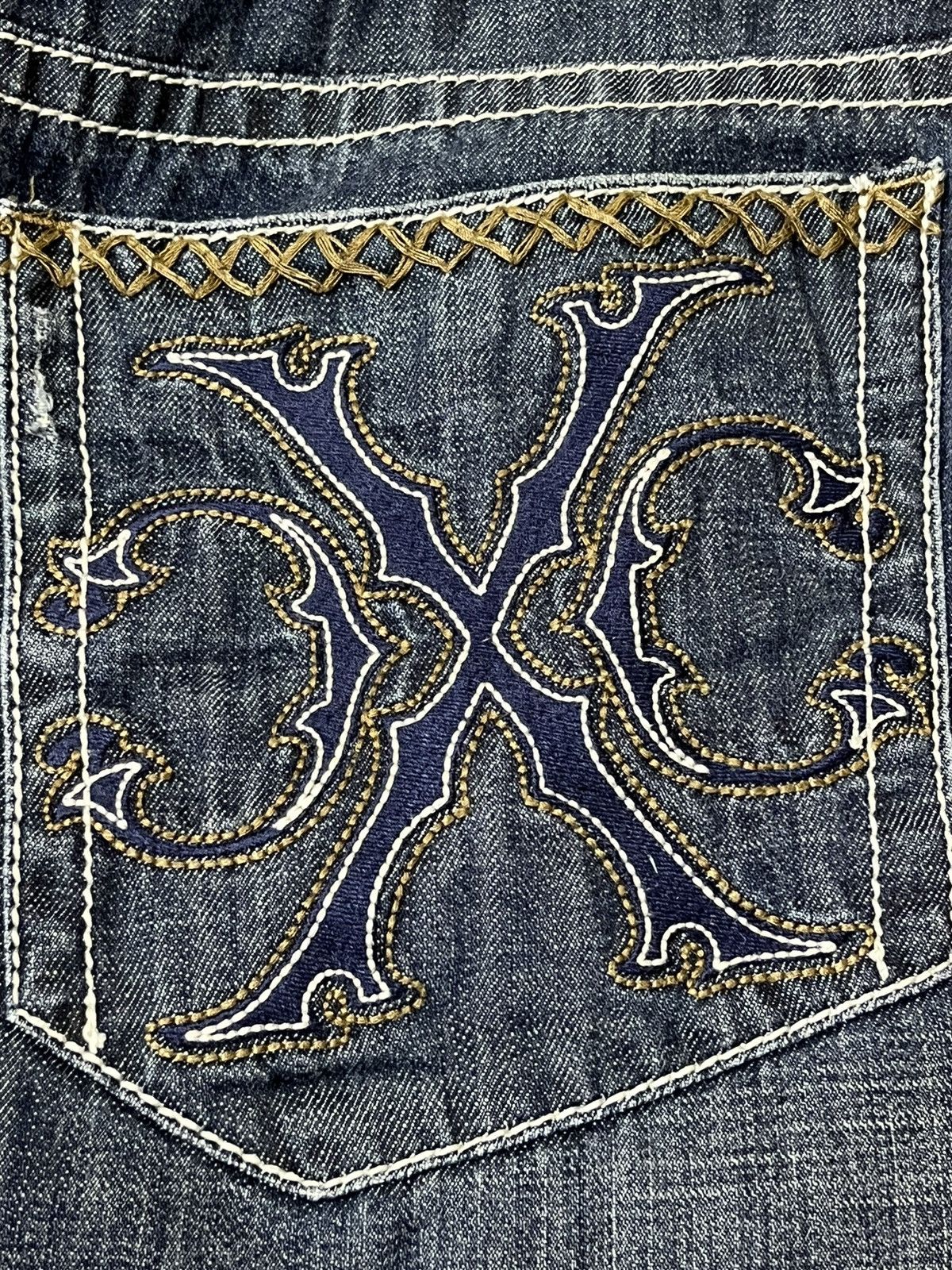 Japanese Brand ARCHIVE JAPANESE CULTURE EXTREME COUTURE STRAIGHT CUT JEANS Size US 37 - 10 Thumbnail