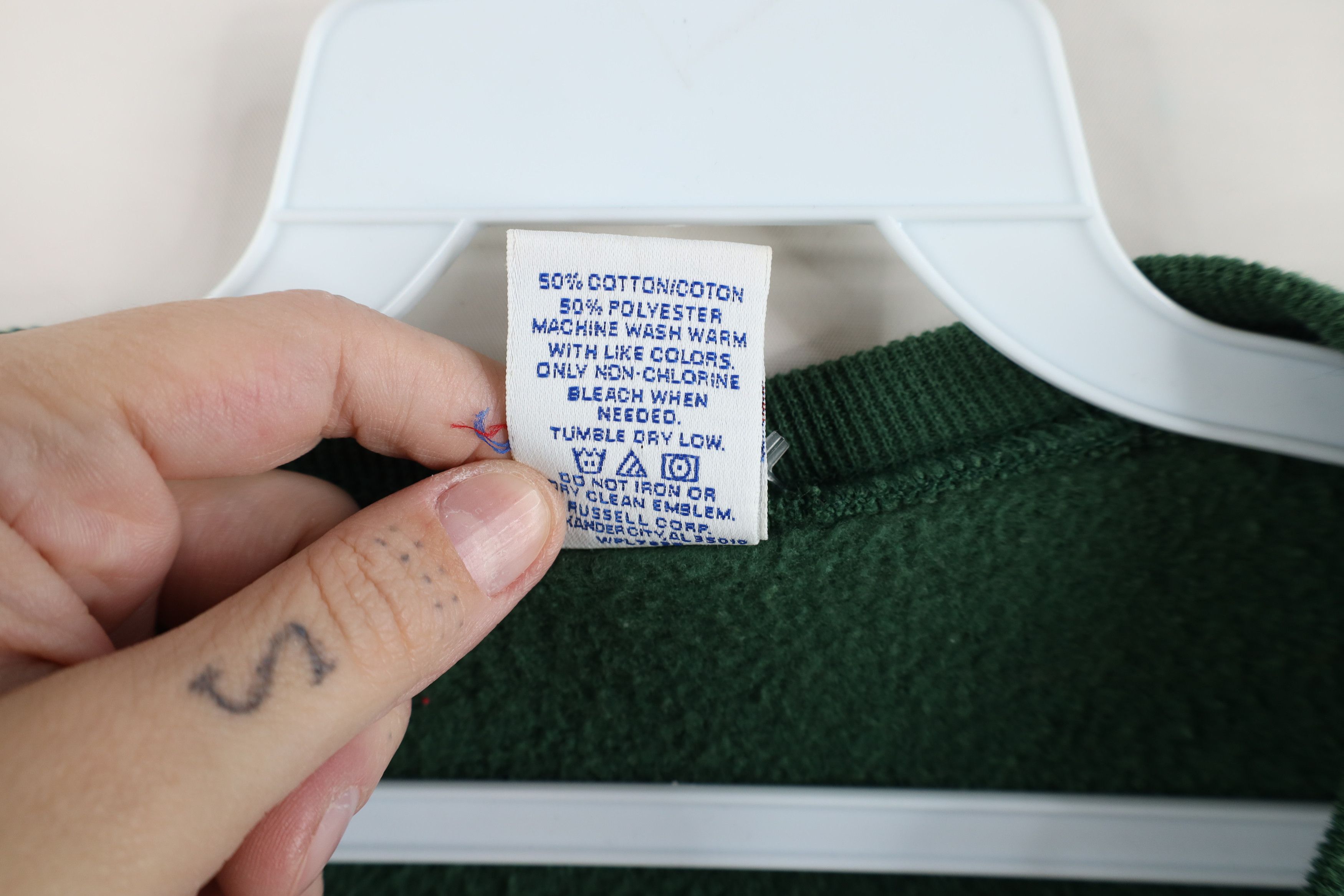 Russell Athletic Vintage 90s Russell Athletic Blank Crewneck Sweatshirt Green Size US L / EU 52-54 / 3 - 8 Thumbnail