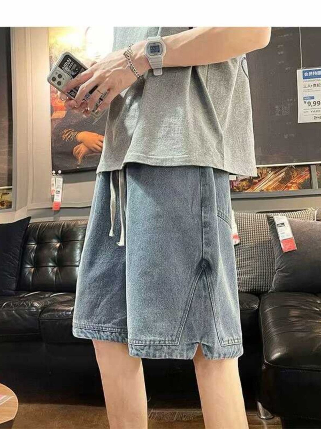 Japanese Brand × Jean Retro loose fitting casual denim shorts Size US 30 / EU 46 - 1 Thumbnail