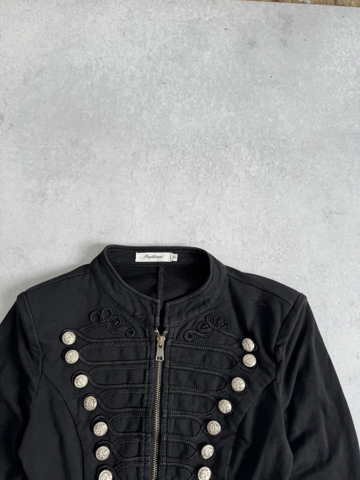 If Six Was Nine Napoleon Style Cropped Jacket Black Lightweight Size XS / US 0-2 / IT 36-38 - 3 Thumbnail