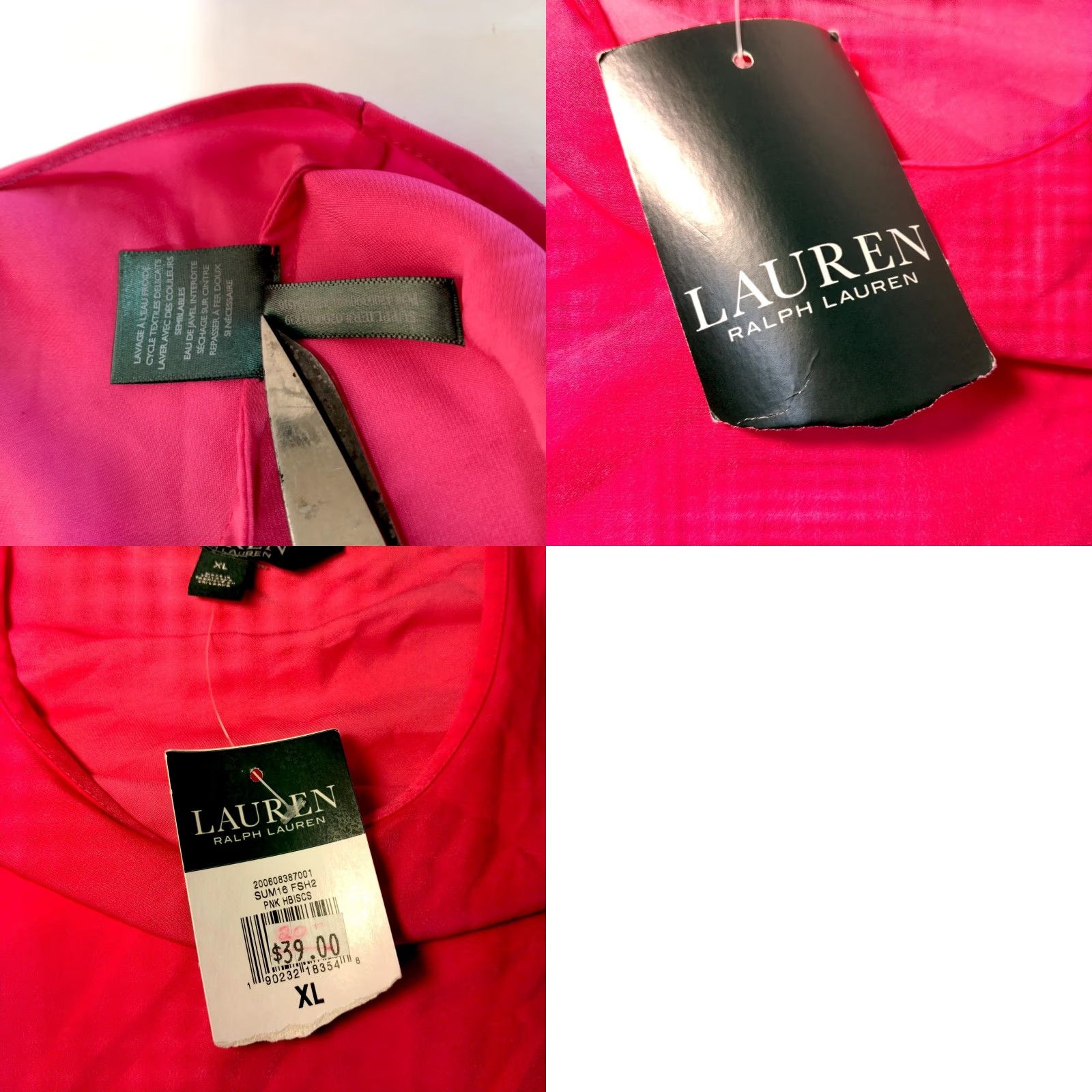 Ralph Lauren Lauren Ralph Lauren Shirt Women XL Sleeveless Pink Hibiscus Lightweight Top Size XL / US 12-14 / IT 48-50 - 8 Thumbnail