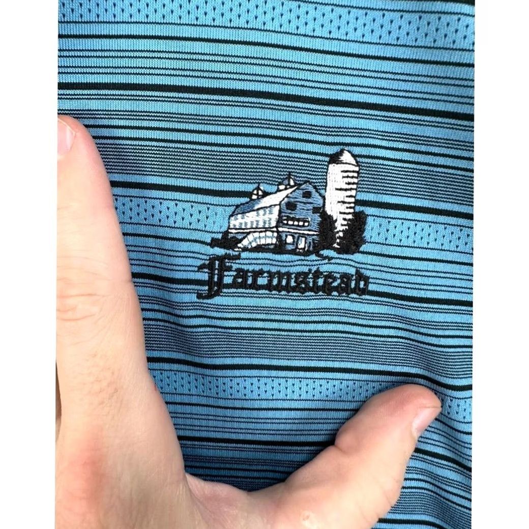 Adidas Adidas PrimeGreen Golf Polo Shirt Men Medium Blue Stripe Short Sleeve Collared Athletic Nike Size US M / EU 48-50 / 2 - 4 Thumbnail