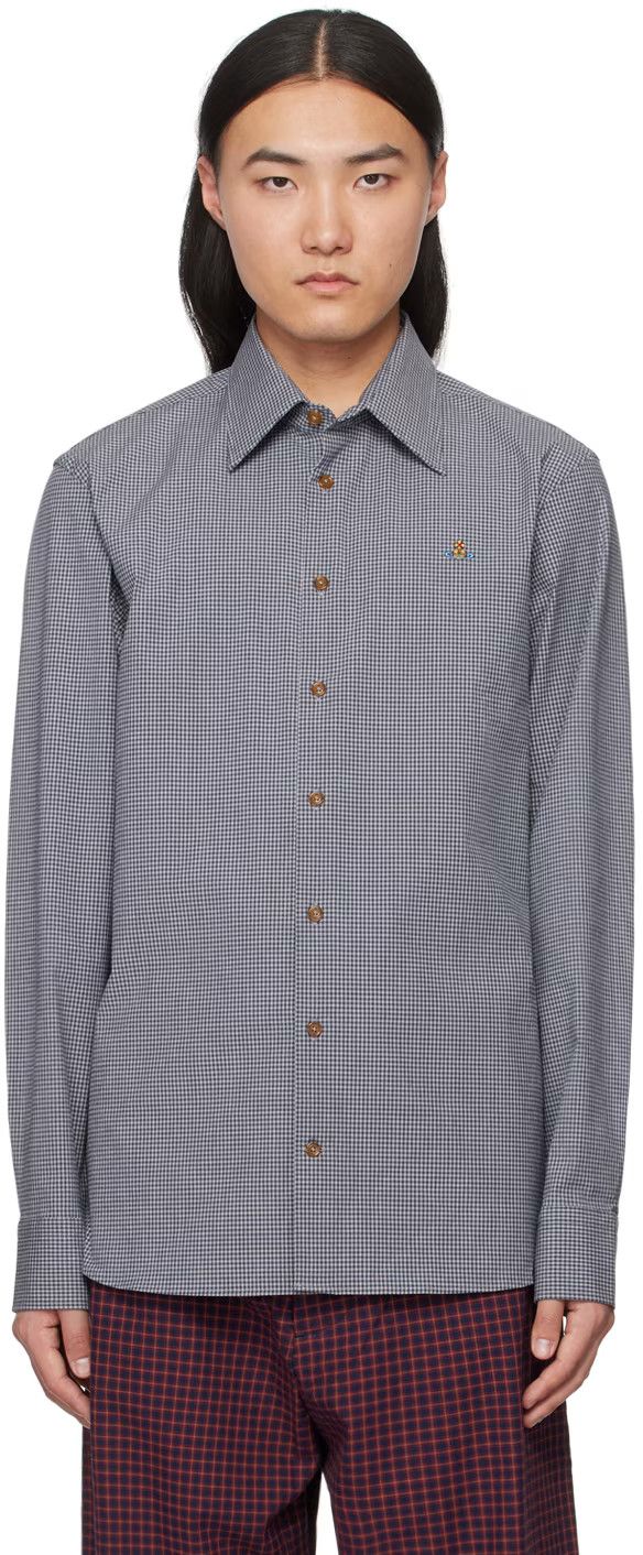 Vivienne Westwood o1y0525 Checked Shirt in Gray/White Size US L / EU 52-54 / 3 - 1 Thumbnail