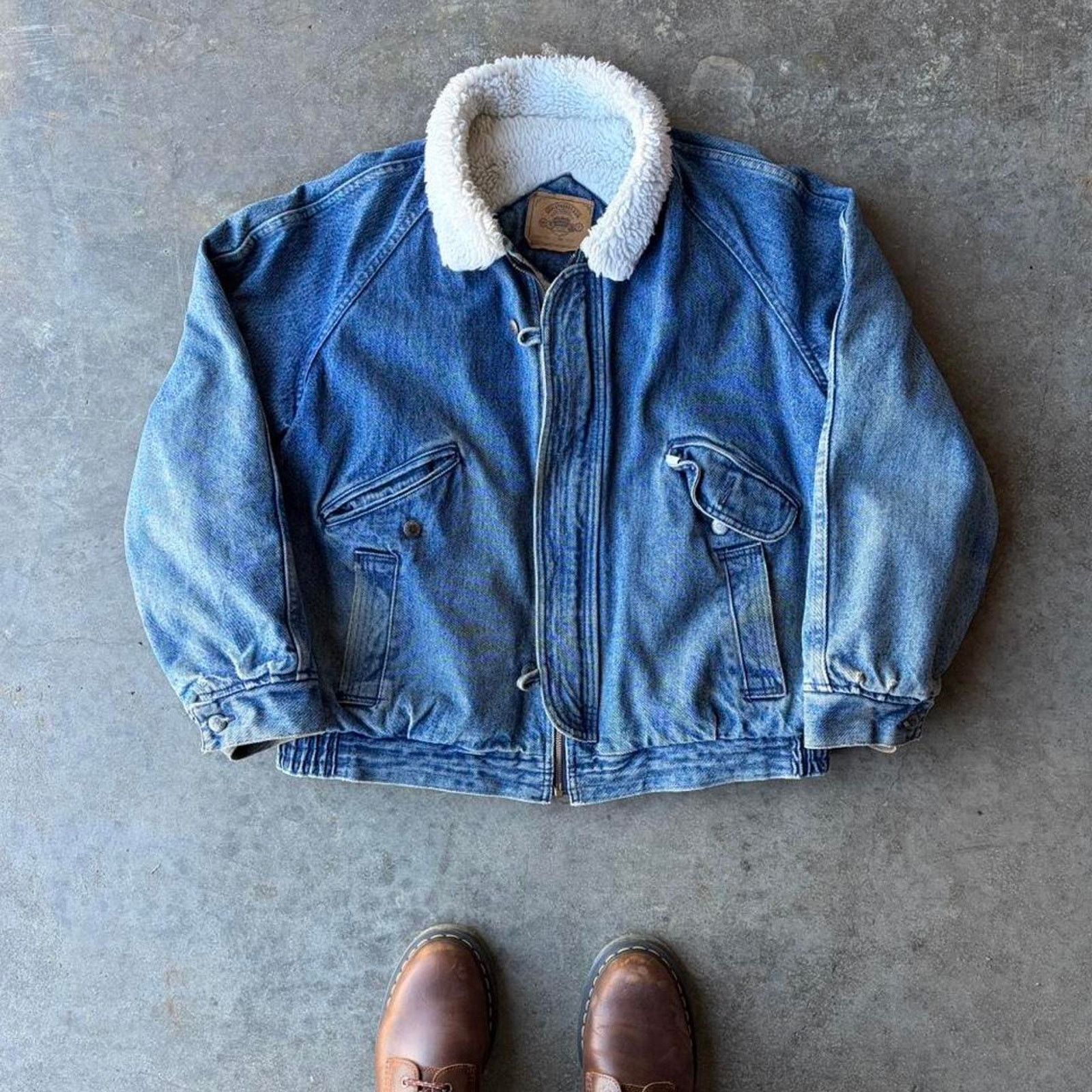 Levi's 90s levis sherpa bomber denim jacket Size US L / EU 52-54 / 3 - 1 Thumbnail