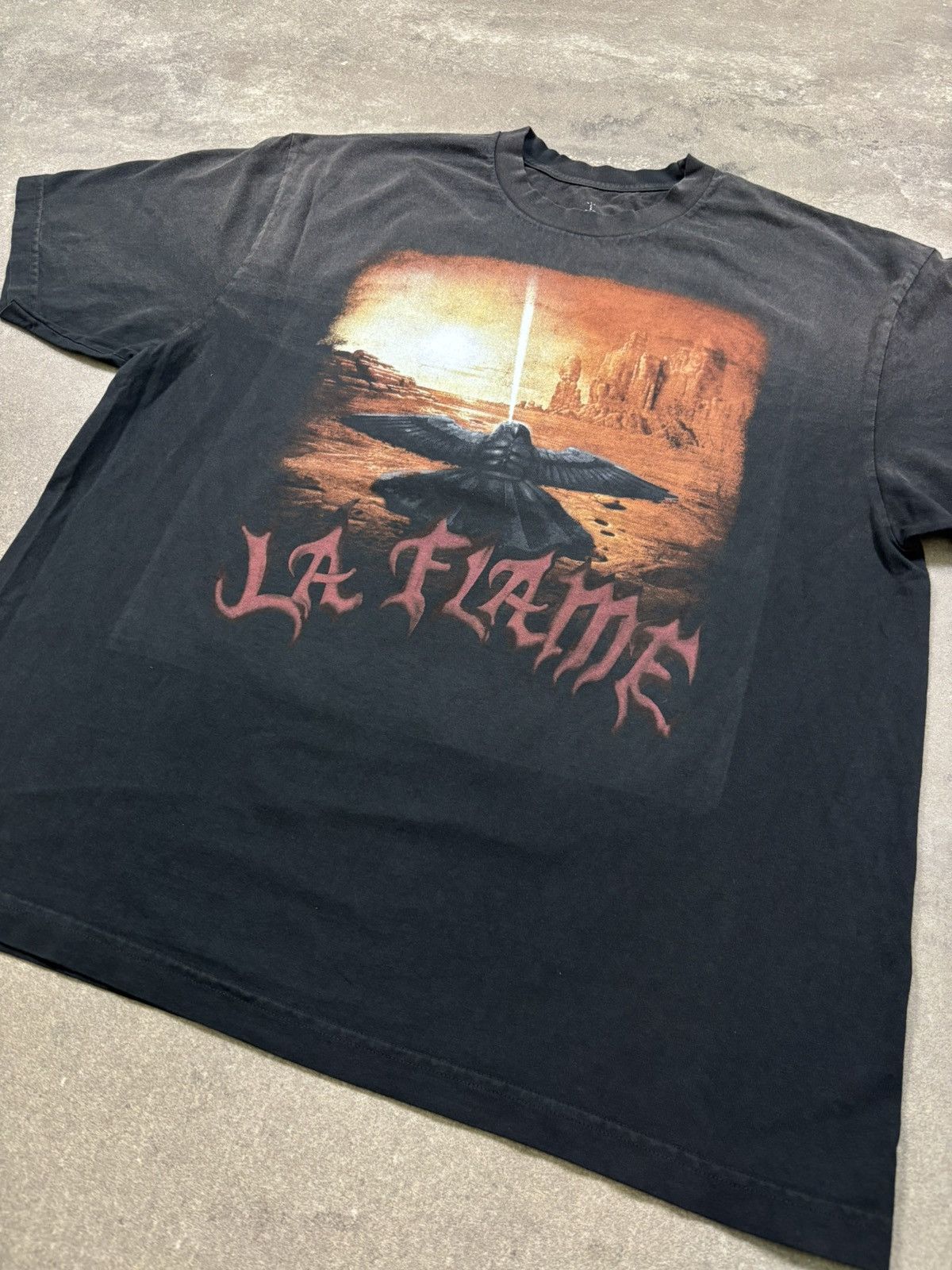 Travis Scott Travis Scott Coachella Exclusive La Flame Utopia Tee, Black Size US M / EU 48-50 / 2 - 3 Thumbnail