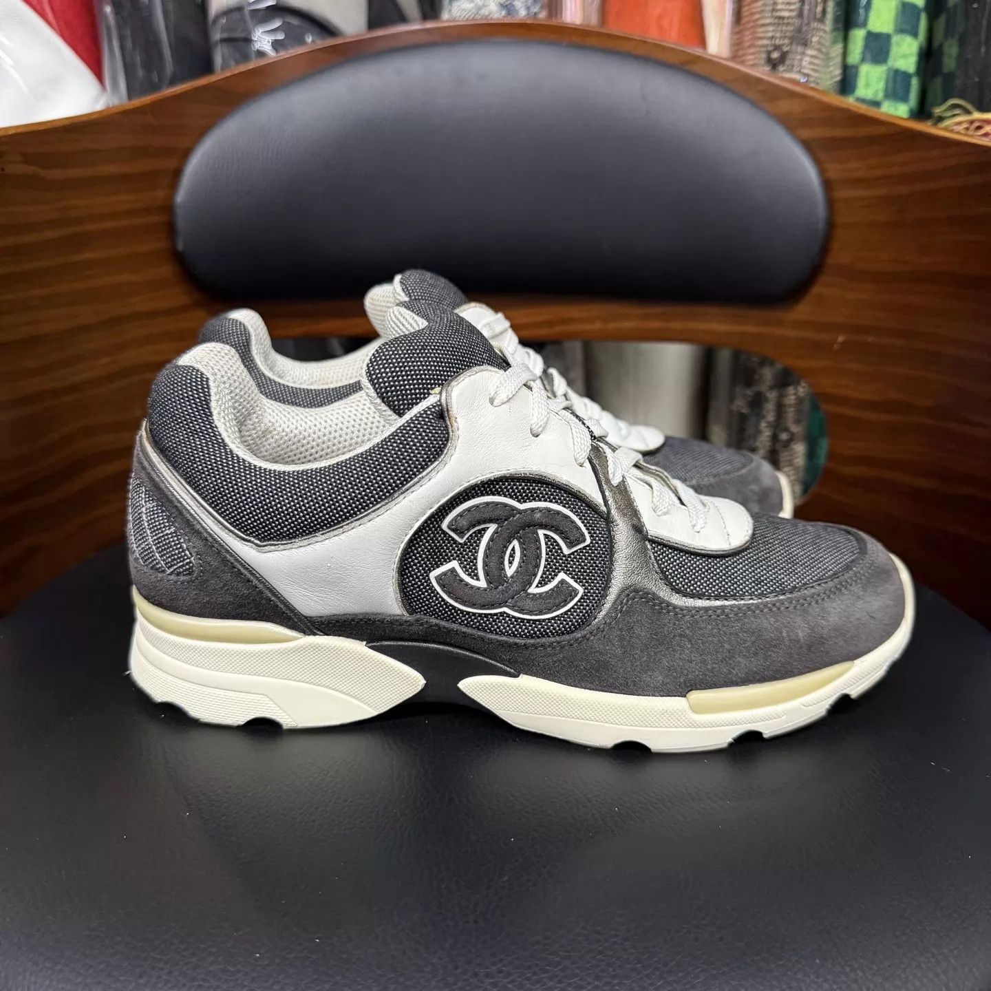 Chanel Chanel Black White Panda Sneakers Size 37 Size US 6.5 / IT 36.5 - 4 Thumbnail