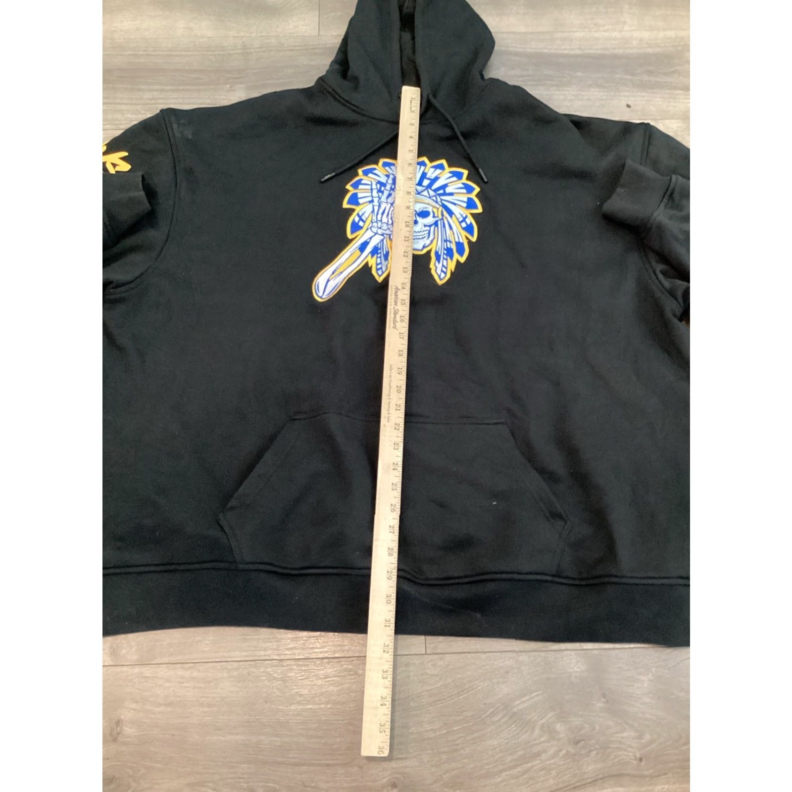 J Brand SAVS Brand Hoodie Black XXXXL Long Sleeve Skull Warrior Pullover Men’s Size US XXL / EU 58 / 5 - 5 Thumbnail