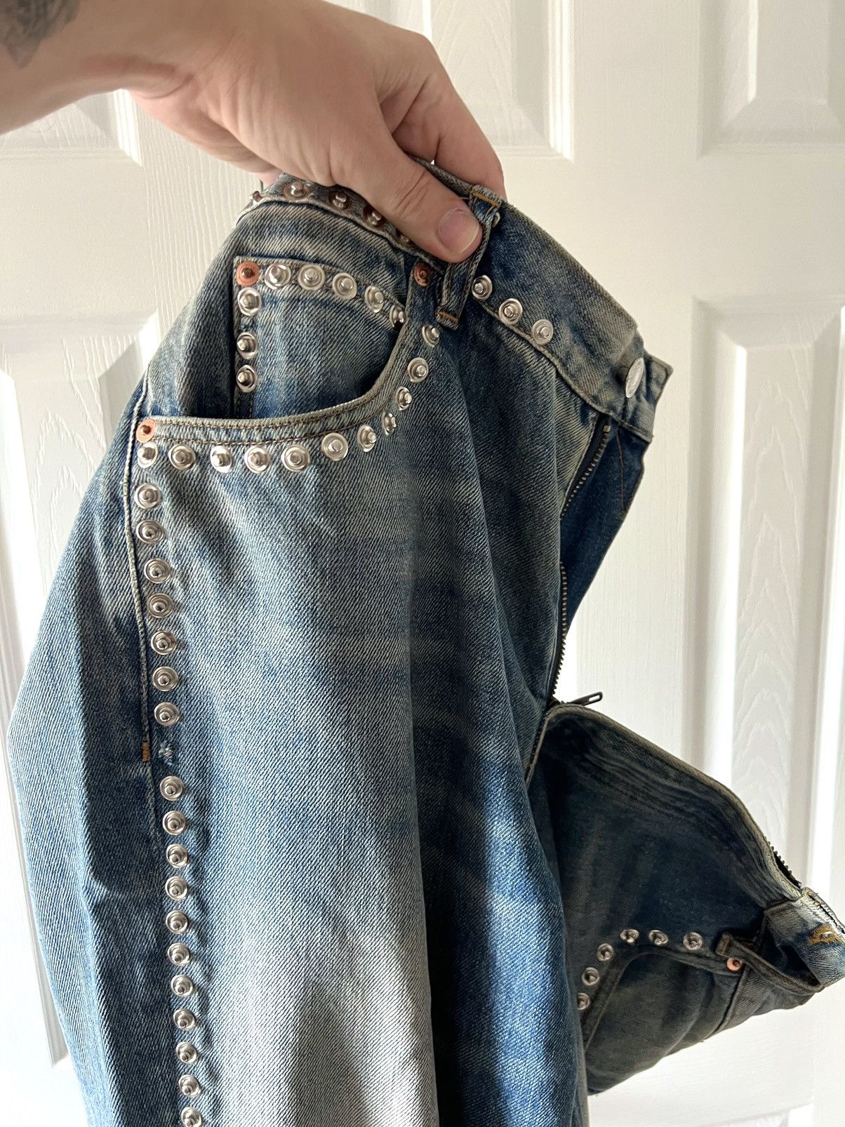 Martine Rose Rare Martine Rose Stud-Embellished Denim Size US 32 / EU 48 - 11 Thumbnail