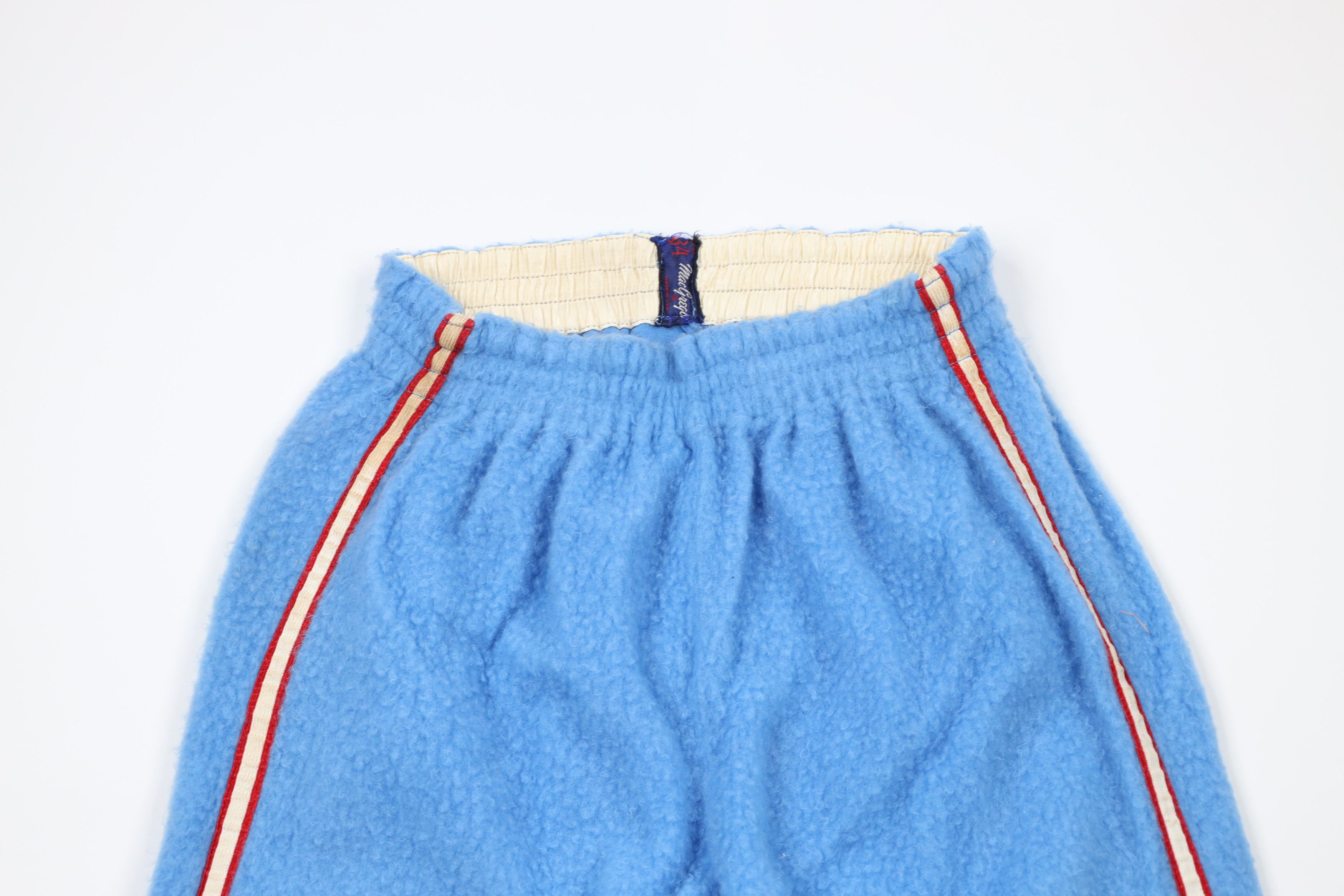 Vintage Vintage 50s MacGregor Striped Fleece Sweatpants Blue USA Size US 34 / EU 50 - 2 Thumbnail
