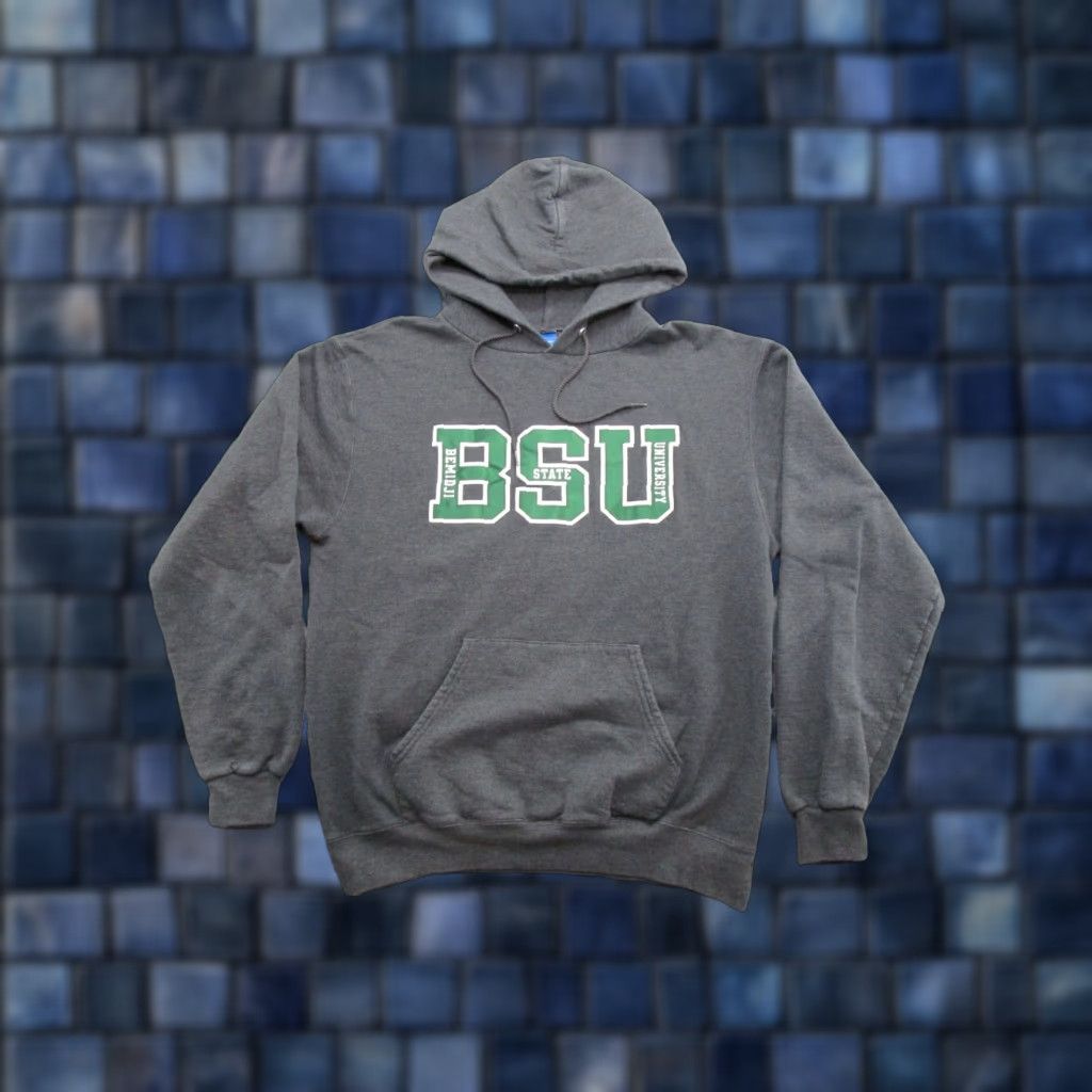 Champion BSU Embroidered Hoodie Mens Size M Champion Gray University 90s Logo Theme Pullover Size US M / EU 48-50 / 2 - 1 Thumbnail