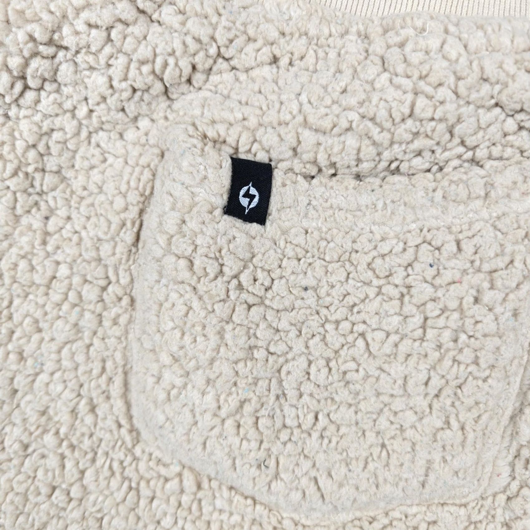 Vintage Popflex Womens XL Beige Sherpa Fleece Sweat Lounge Drawstring Pockets Size 40" / US 18 - 7 Thumbnail