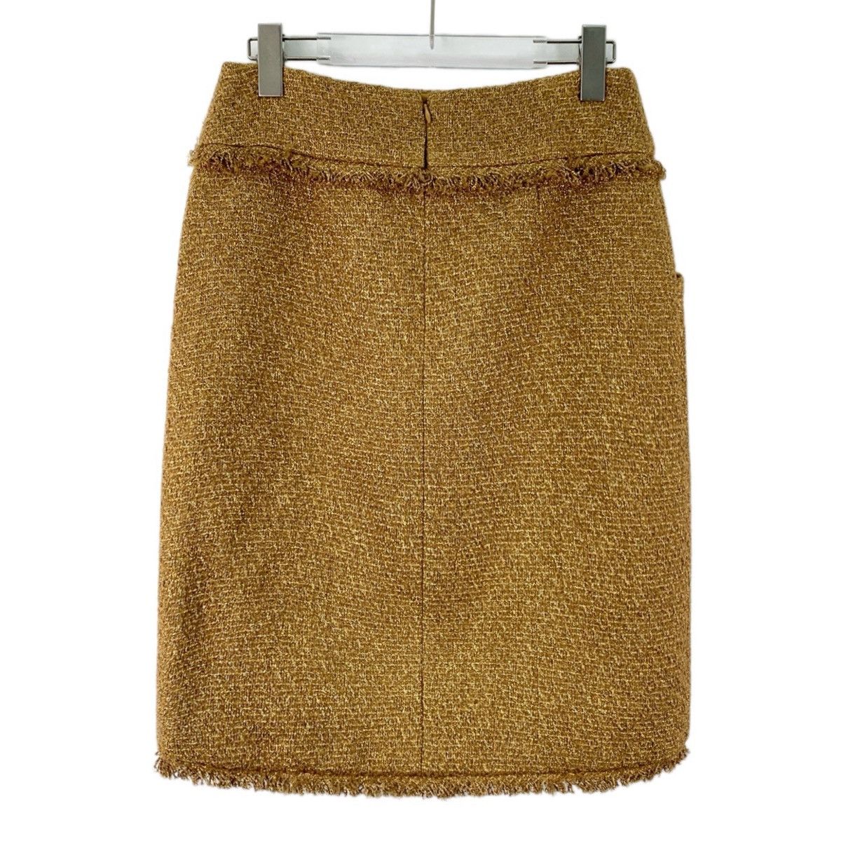 Chanel Chanel Atelier Egypt Gold Woven Tweed Tassel Skirt K26WX Size 26" / US 2 / IT 38 - 2 Thumbnail