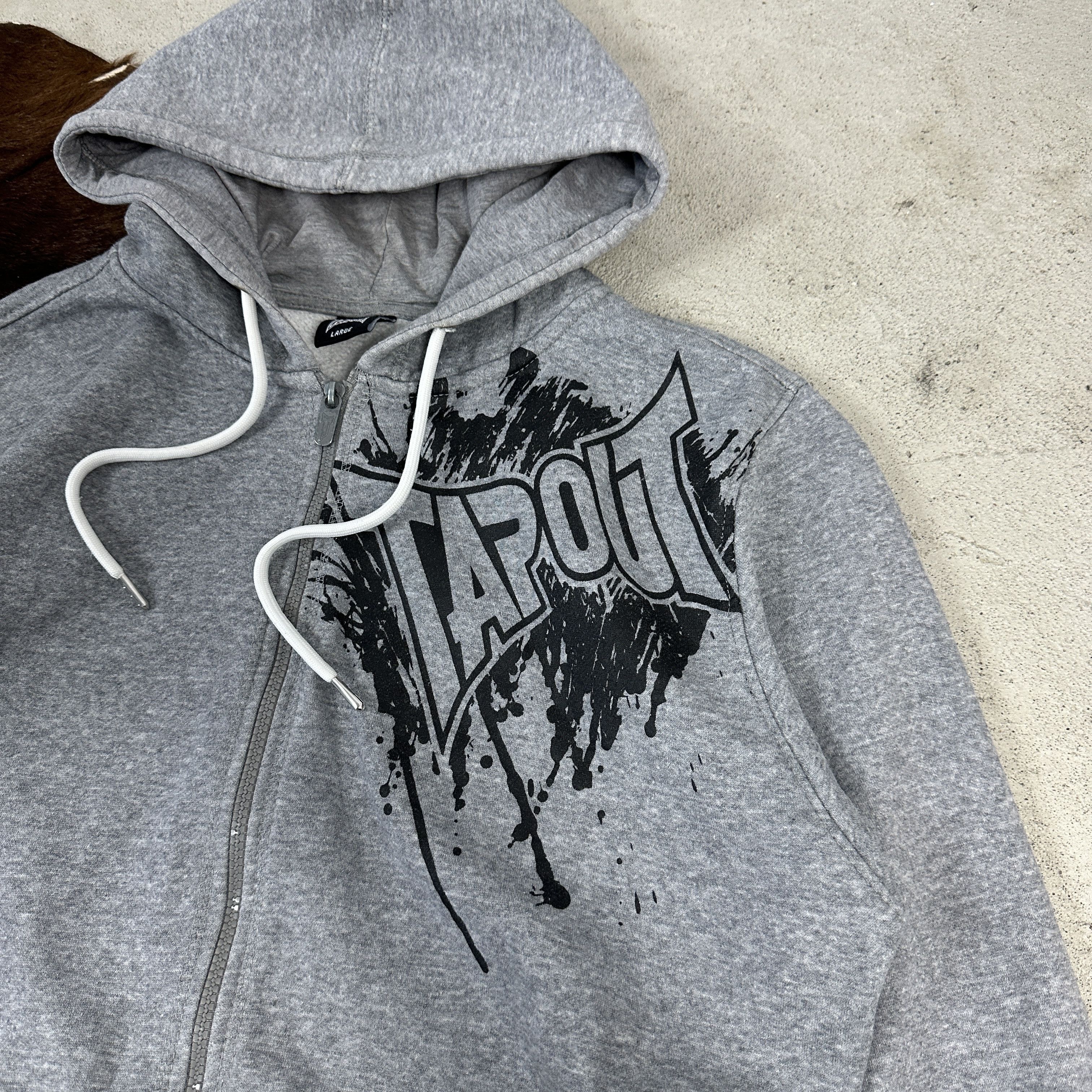 Tapout × Vintage Vintage Streetwear Sportswear 00s Tapout Zipped Hoodie Size US L / EU 52-54 / 3 - 2 Thumbnail