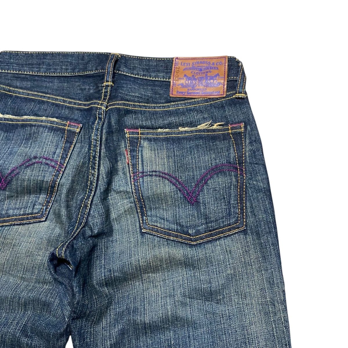 Levi's Levis 507 Purple Stitch Flare Jeans Size US 29 - 11 Thumbnail