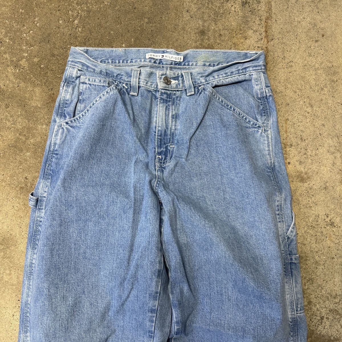 Vintage Tommy Jeans Faded Light Wash Baggy Jeans Grunge Skater Size US 28 / EU 44 - 3 Thumbnail