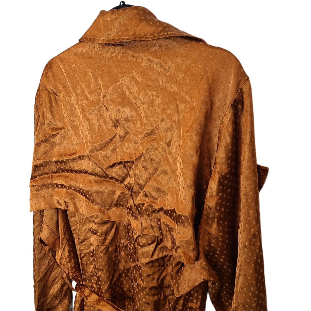 Corridor Torrid Copper Dotted Jacquard Collared Jacket Longline 3X Size 3XL / US 20-22 - 13 Thumbnail