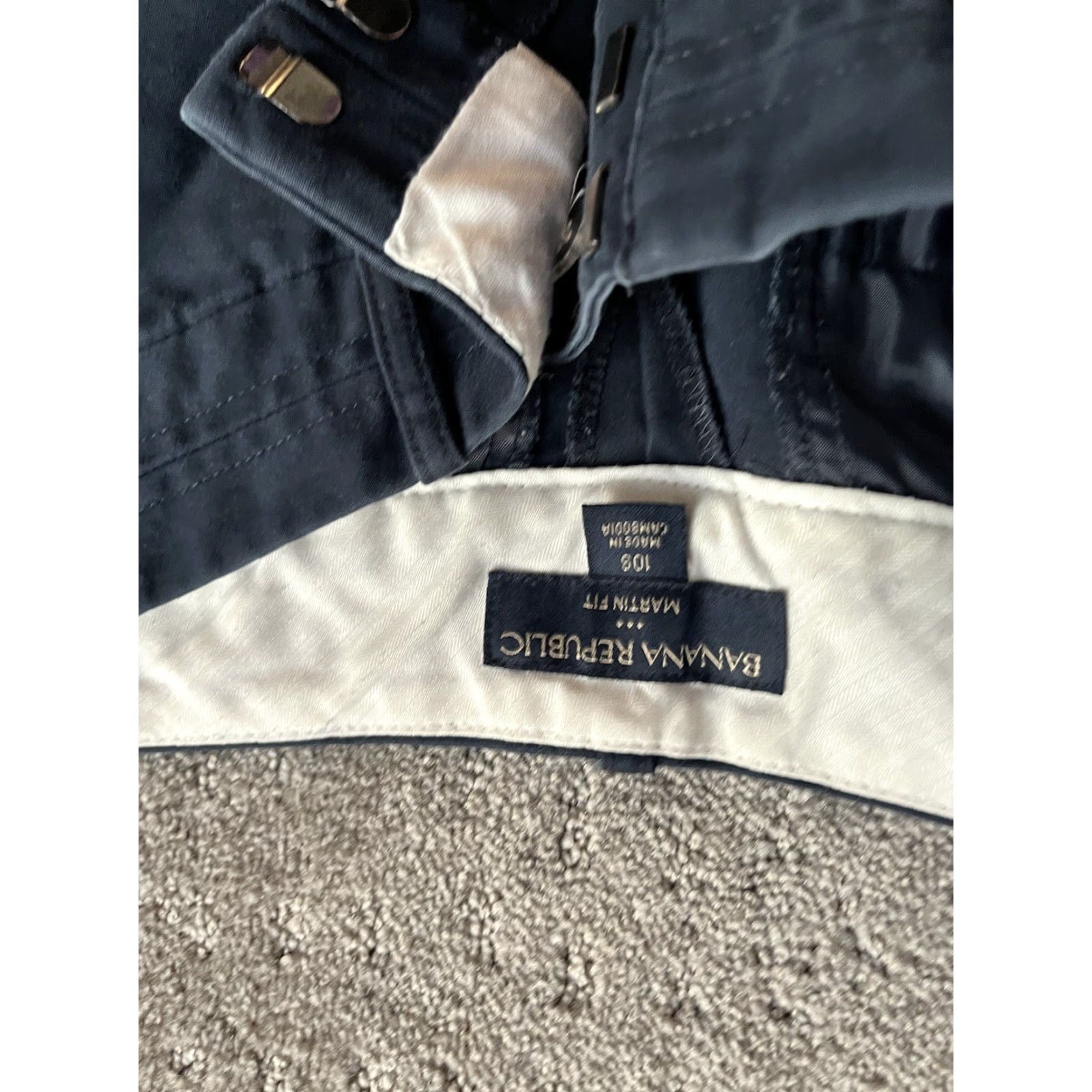 Banana Republic Banana Republic Pants Women 10S Martin-Fit Cotton Blend Blue Navy Dress Pants Flat Front Pockets Zipper Button Classic 10S Regular Knit Size 32" / US 10 / IT 46 - 5 Thumbnail