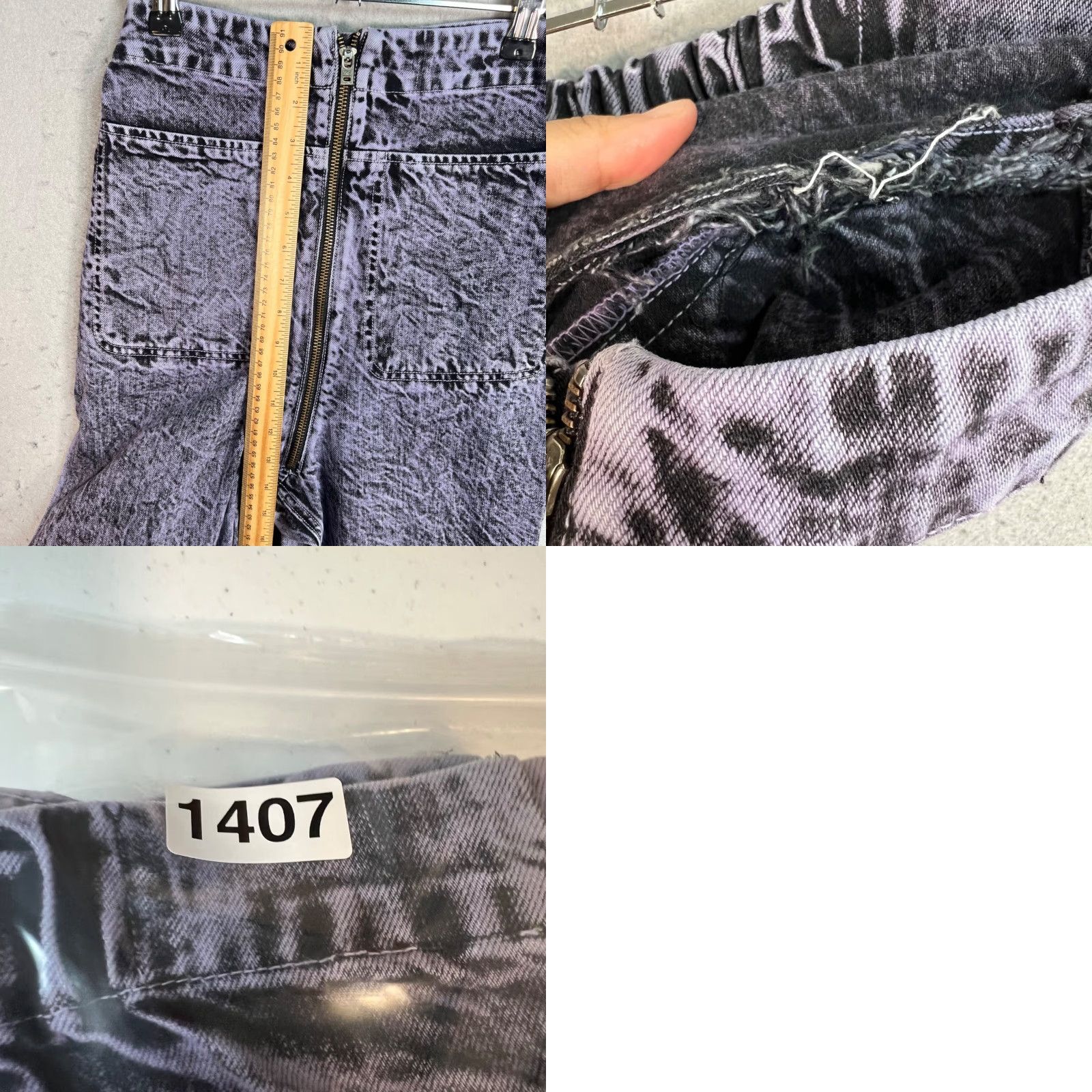 Rachel Comey Rachel Comey High-Waisted Purple Acid Wash Jeans Women's Size 24 Cotton Blend Size 42" / US 20 - 8 Thumbnail