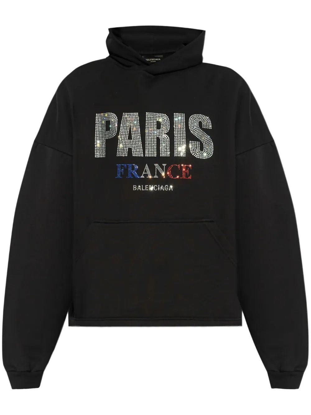 Balenciaga paris strass crystals cropped hoodie Size US XS / EU 42 / 0 - 1 Thumbnail
