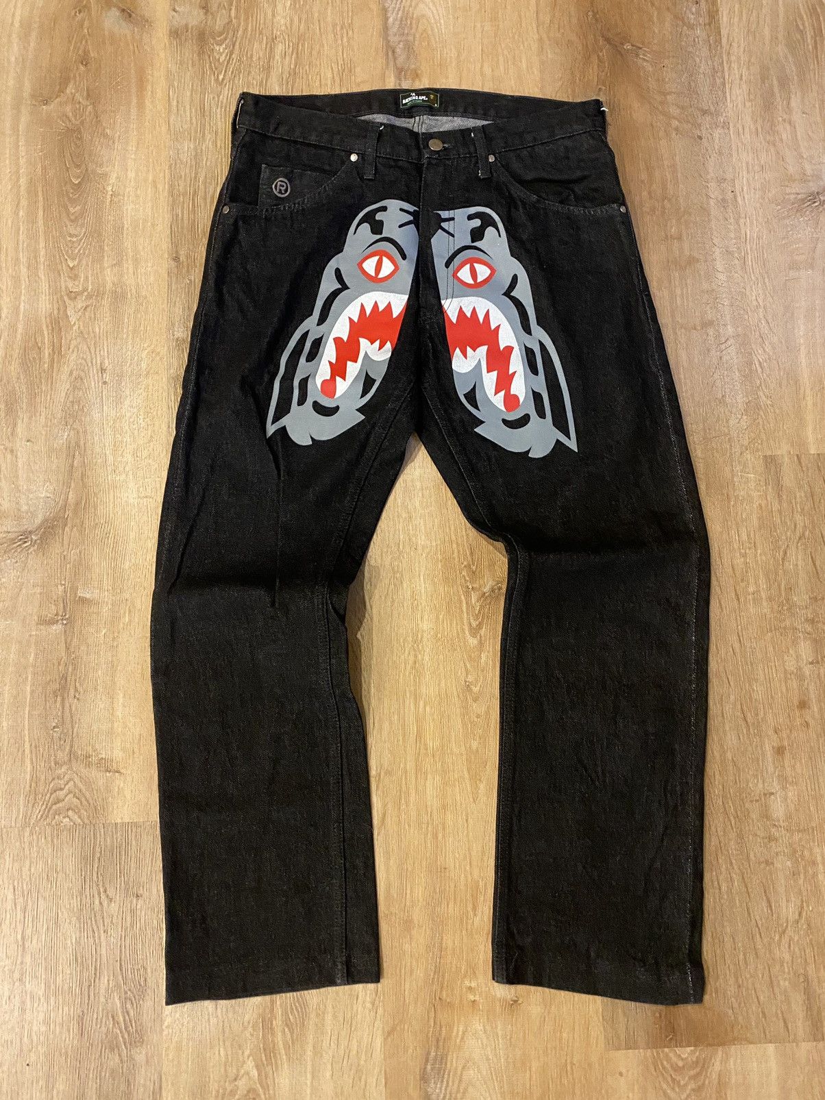 A BATHING APE(アベイシングエイプ) 00's Double knee denim