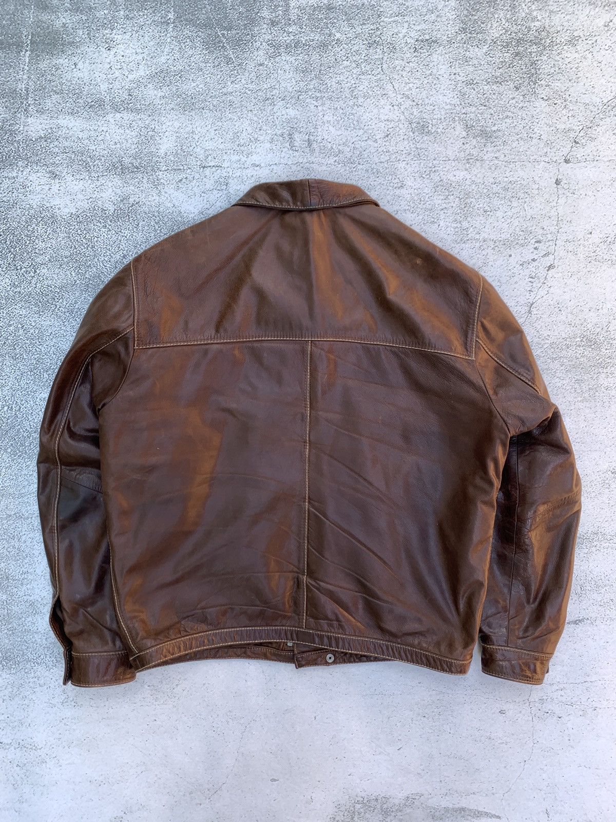 Japanese Brand × Vintage Vintage brown leather mabrun jacket Size US M / EU 48-50 / 2 - 11 Thumbnail