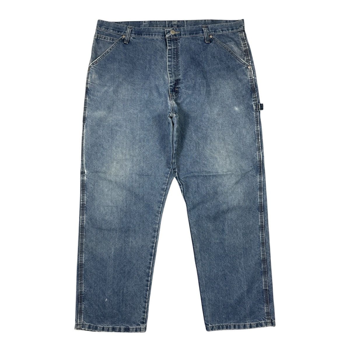 Japanese Brand × Wrangler Wrangler Carpenter Washed Blue Jean Size US 39 - 1 Thumbnail