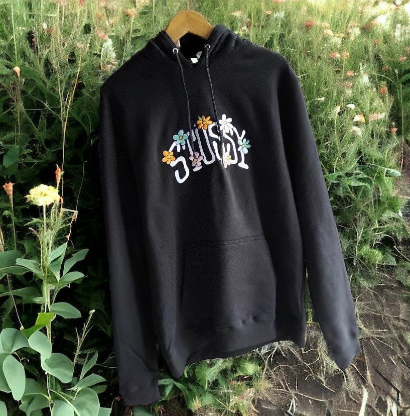 Stussy hoodie floral sale