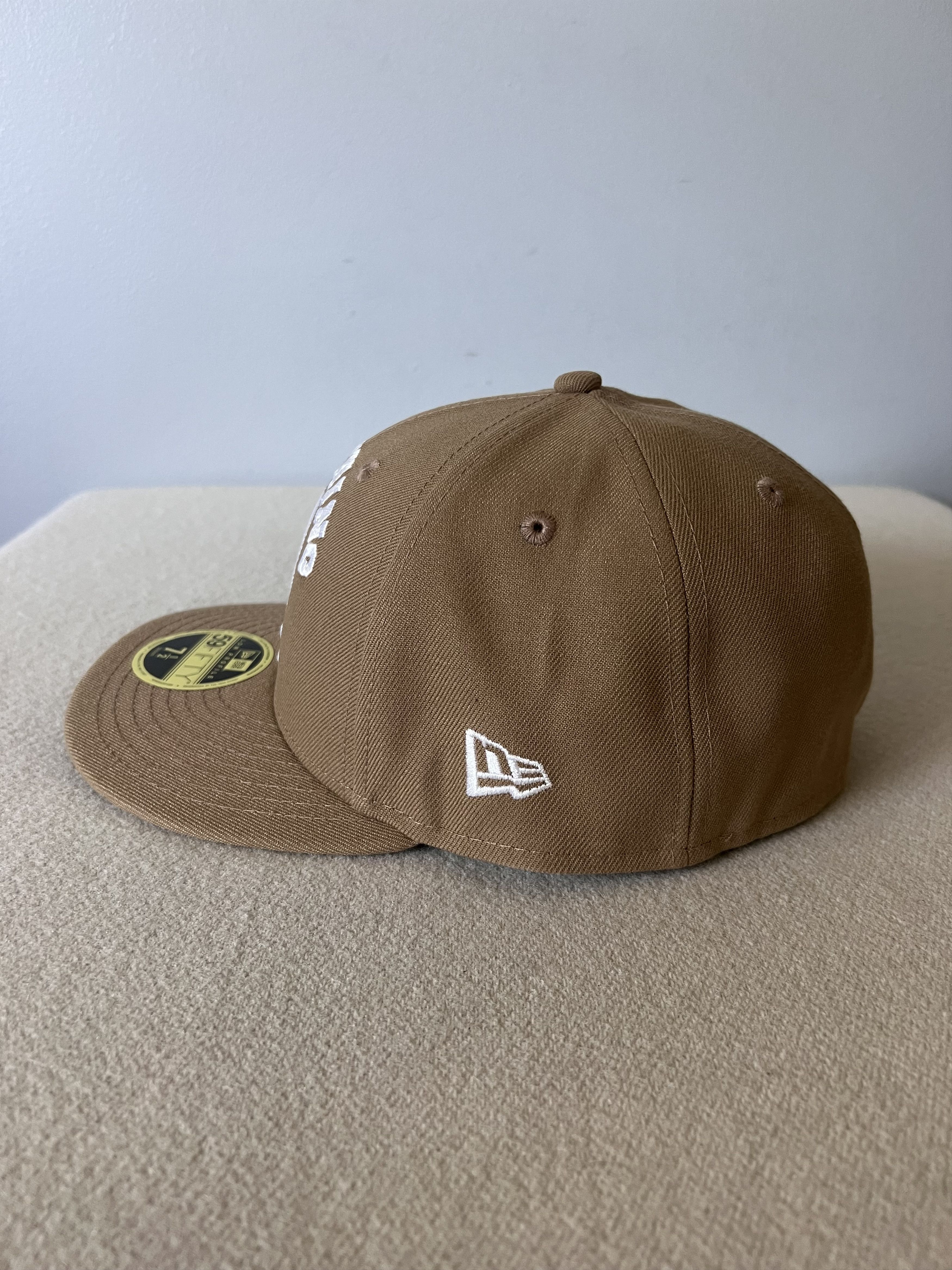 Bape 7 1/2 Bape New Era 59FIFTY Low Profile Fitted Hat in Beige Size ONE SIZE - 3 Thumbnail