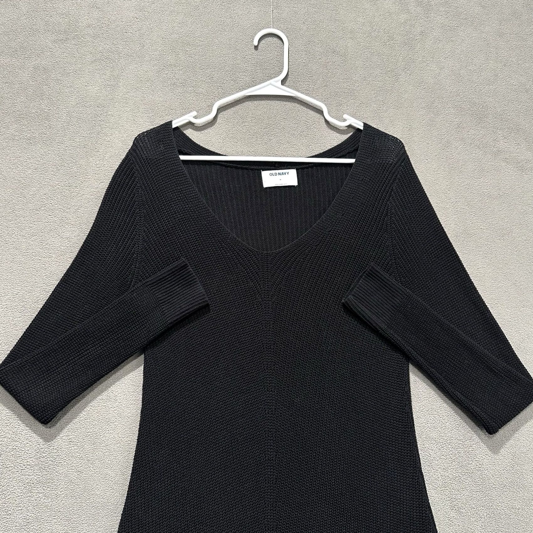 Old Navy Old Navy Womens Medium Black Maxi Sweater Dress Long Sleeve Loose Knit EUC Size M / US 6-8 / IT 42-44 - 3 Thumbnail