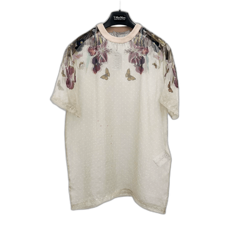 Givenchy Givenchy Givenchy Floral Silk Short Sleeve Top -2507 Size US XS / EU 42 / 0 - 1 Thumbnail