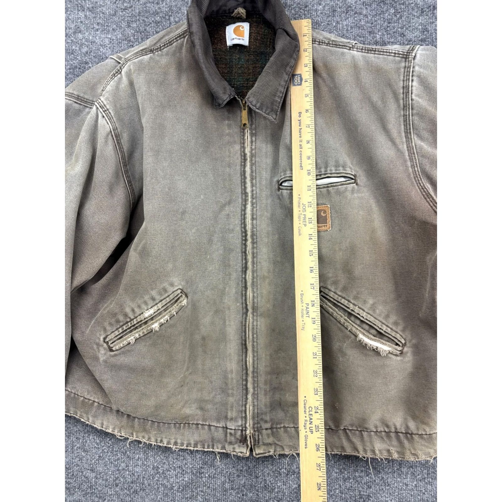 Carhartt Vintage Carhartt J97 Blanket-Lined Detroit Mens XL Green Canvas Work Heavy Jacket Size US XL / EU 56 / 4 - 3 Thumbnail