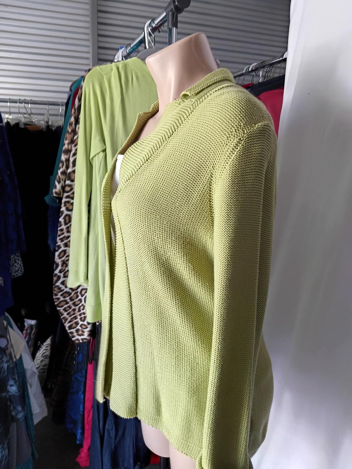 Jones New York Jones New York Women's Lightweight Green Cardigan Sweater Size M / US 6-8 / IT 42-44 - 2 Thumbnail