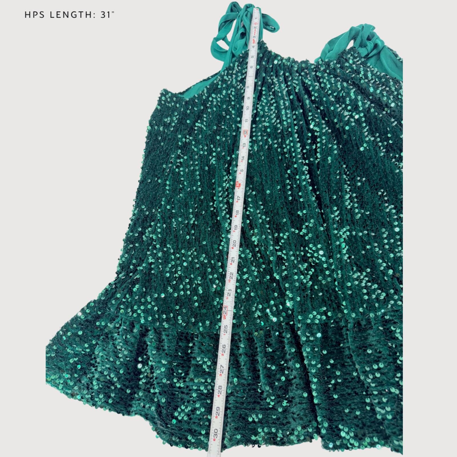 Free People Free People Nova Sequin Mini Dress Emerald M Size M / US 6-8 / IT 42-44 - 6 Thumbnail