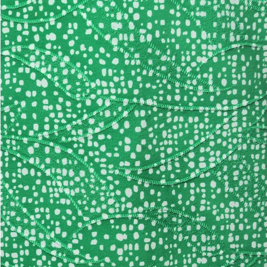 Croft & Barrow Croft & Barrow Women's Plus 1X Blouse Kelly Green Dot Top Size XL / US 12-14 / IT 48-50 - 8 Thumbnail