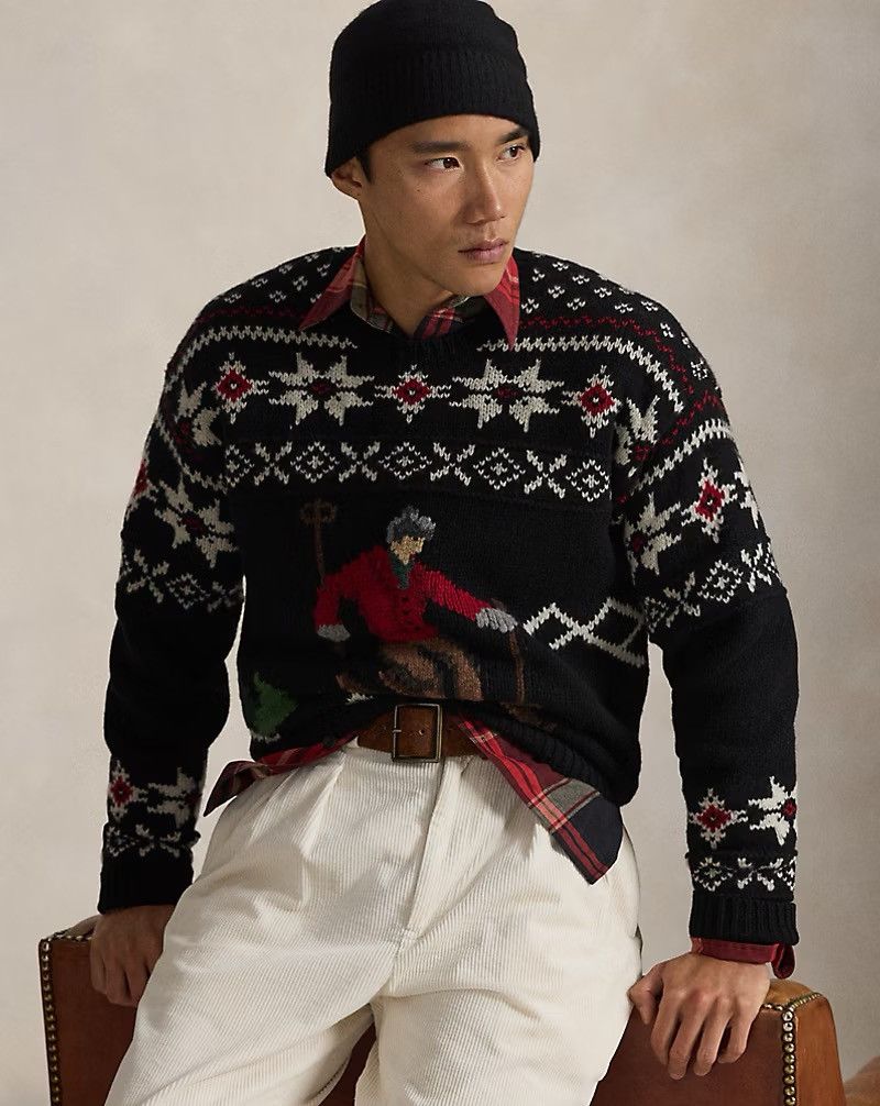 Polo Ralph Lauren Polo Ralph Lauren Wool Skier-Graphic Sweater Black Combo RL Size US L / EU 52-54 / 3 - 5 Thumbnail