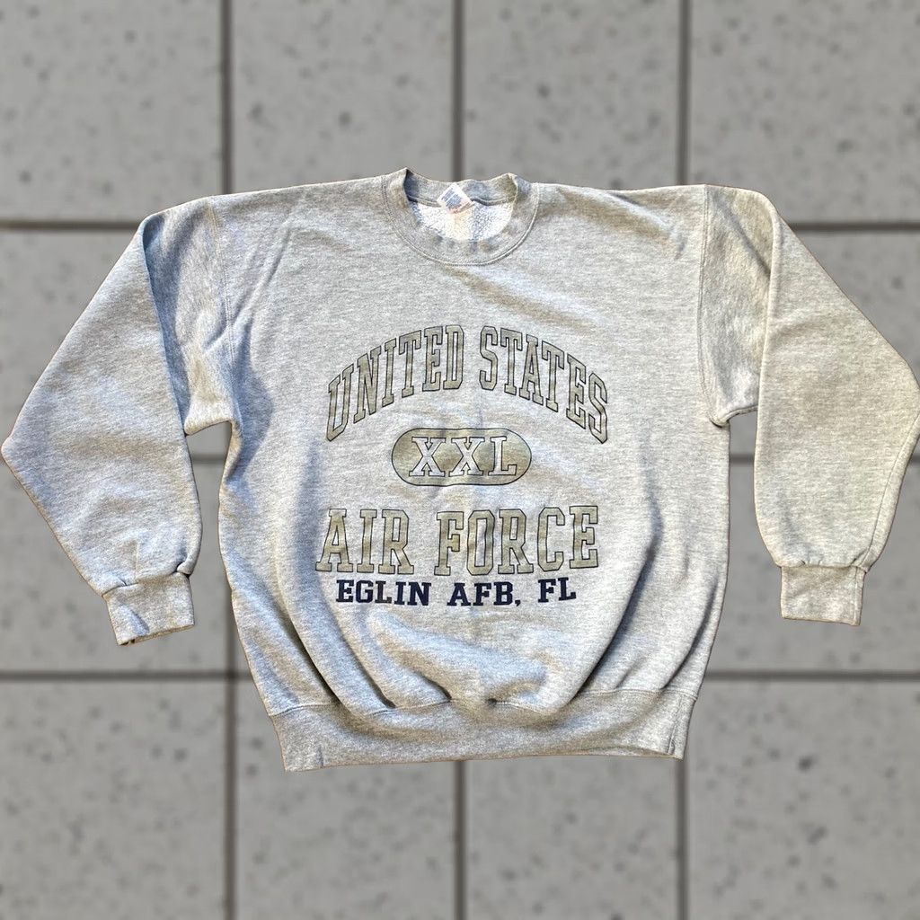 Soffe VINTAGE Soffe Sweatshirt Mens Large 90s Gray Pullover Florida USAF Eglin Air Force Base Shirt Size US L / EU 52-54 / 3 - 1 Thumbnail