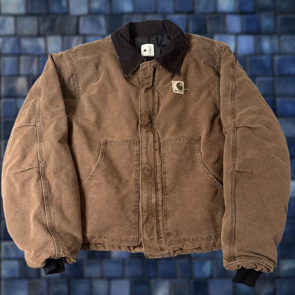 Carhartt VINTAGE Carhartt J22 CHT Faded Brown Arctic Jacket 2XL Men Brown Overcoat Jacket Size US XXL / EU 58 / 5 - 1 Thumbnail