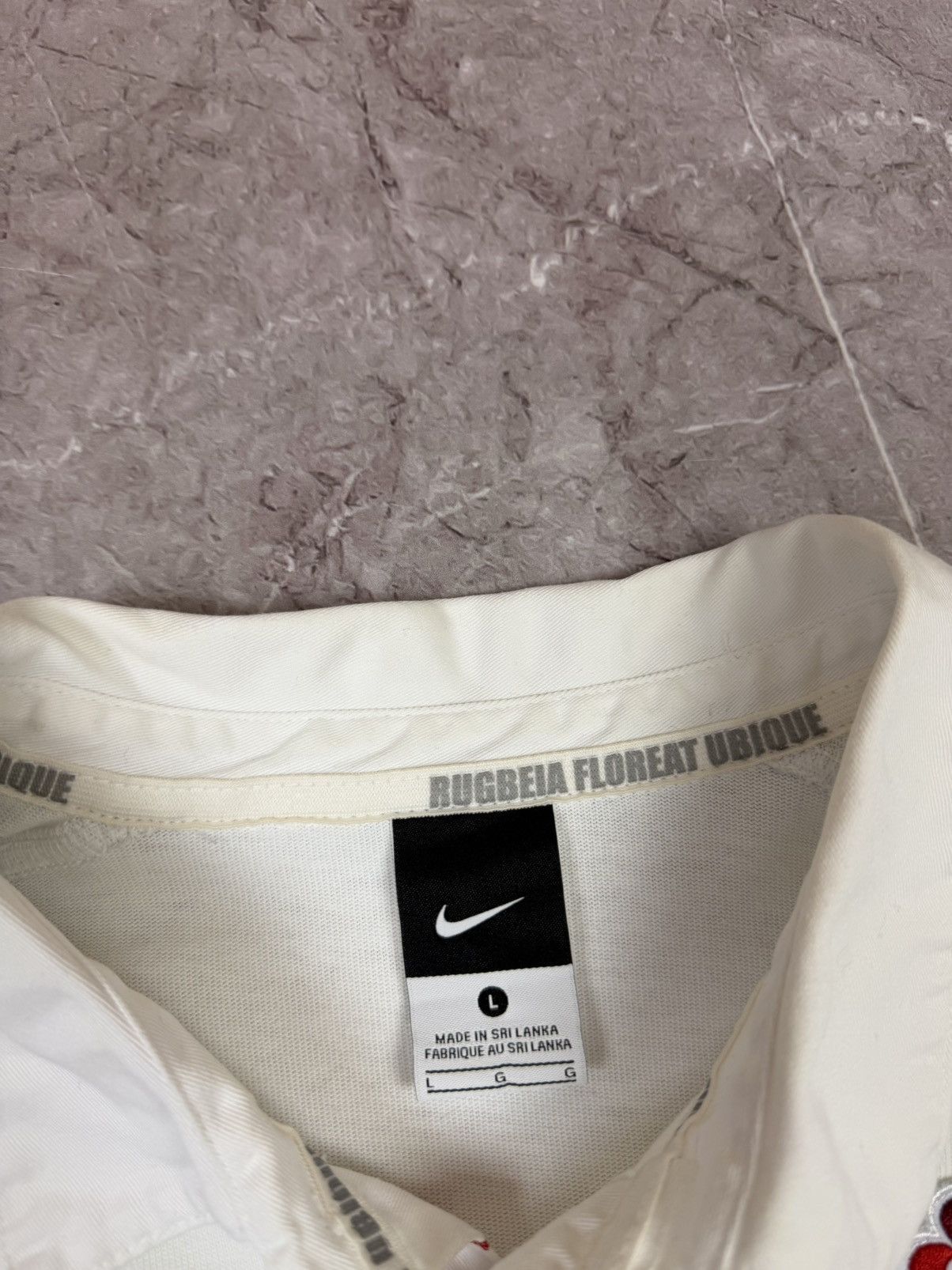 Nike VINTAGE NIKE MEN'S RUGBY ENGLAND LONG SLEEVE HOME SHIRT JERS Size US L / EU 52-54 / 3 - 7 Thumbnail
