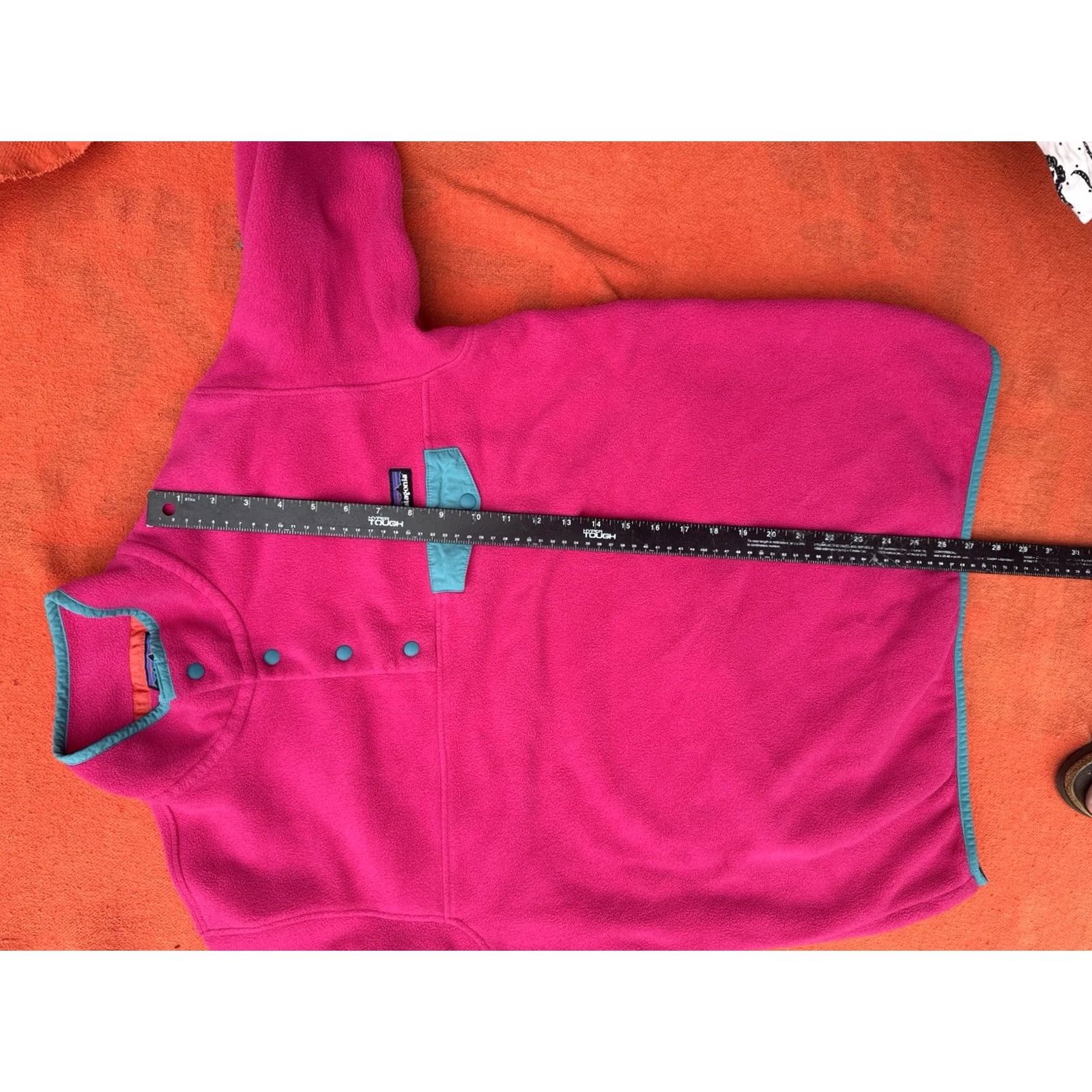 Patagonia Patagonia Sweater XL Womens Pink Teal Synchilla Snap-T Fleece Pullover, Regular, Long Sleeve, Collared, Pockets, Winter, Outdoor Size XL / US 12-14 / IT 48-50 - 4 Thumbnail