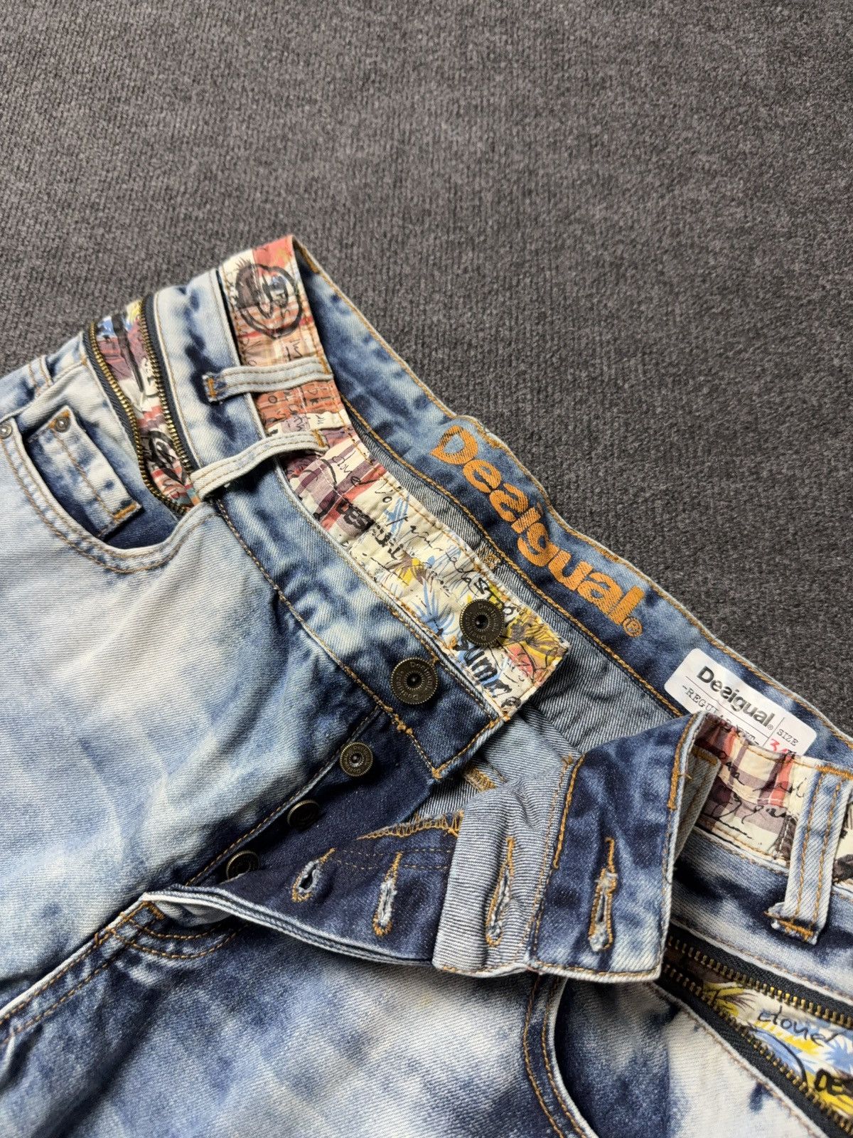Desigual Y2k Vintage 00s Japanese Retro Desigual Waist Zip Denim Size US 34 / EU 50 - 9 Thumbnail
