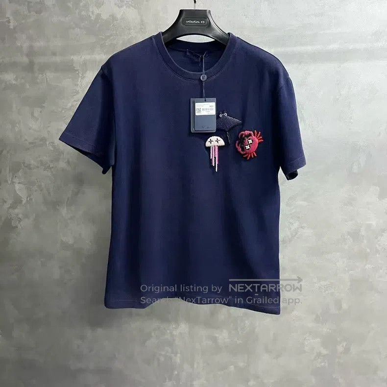 Louis Vuitton Louis Vuitton Blue beaded graphic printed short sleeve T-s Size US M / EU 48-50 / 2 - 1 Thumbnail