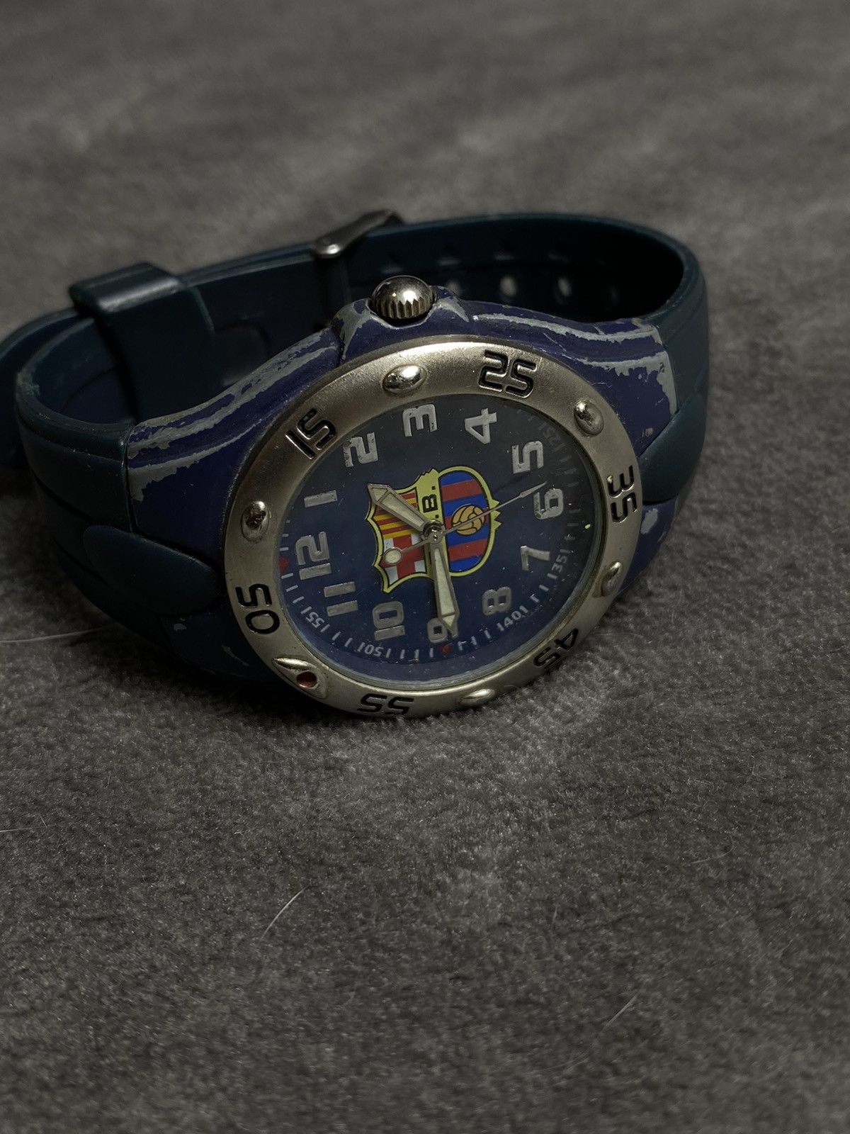 Jewelry Futuristic Vintage Japanese FC Barcelona Watch | Work 100% Size ONE SIZE - 4 Thumbnail